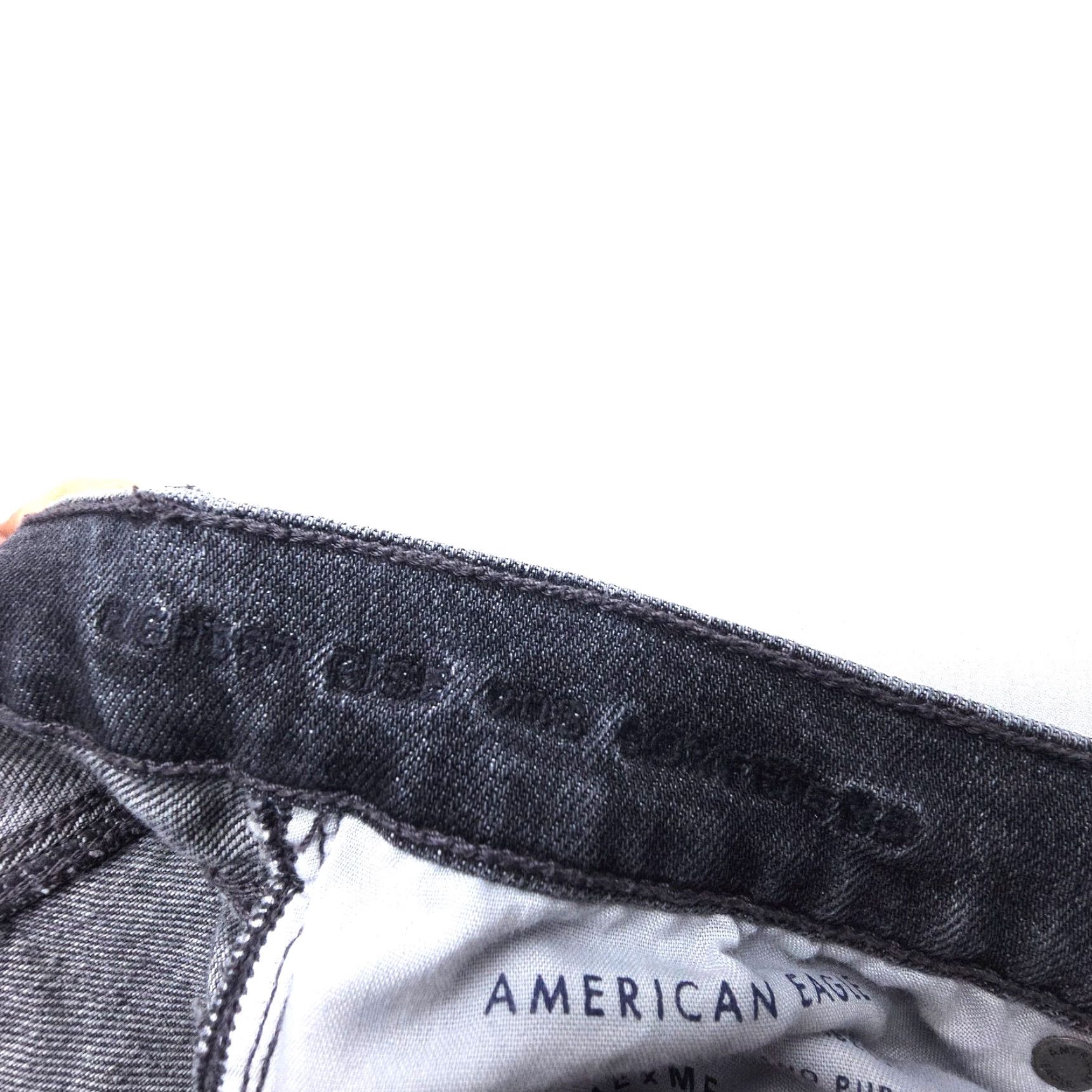 American Eagle Outfitters American Eagle Highest Rise Jeans '90s Boyfriend Size 10 Gray Distressed Cotton Size 32" / US 10 / IT 46 - 3 Thumbnail