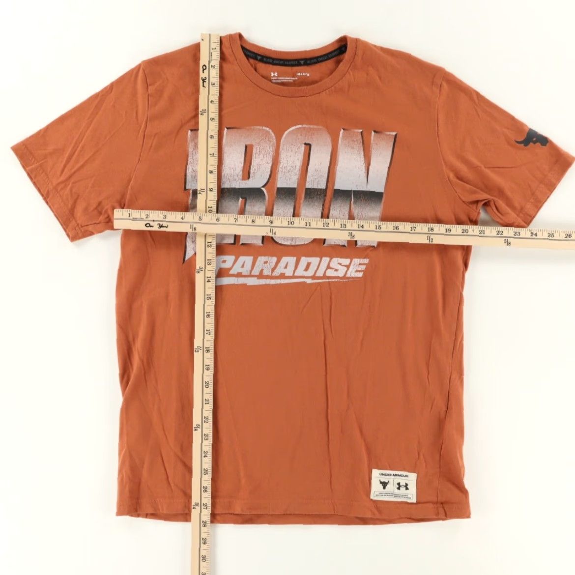 Under Armour Under Armour Project Rock Iron Paradise Solid T-Shirt Orange Men's L Size US L / EU 52-54 / 3 - 3 Thumbnail