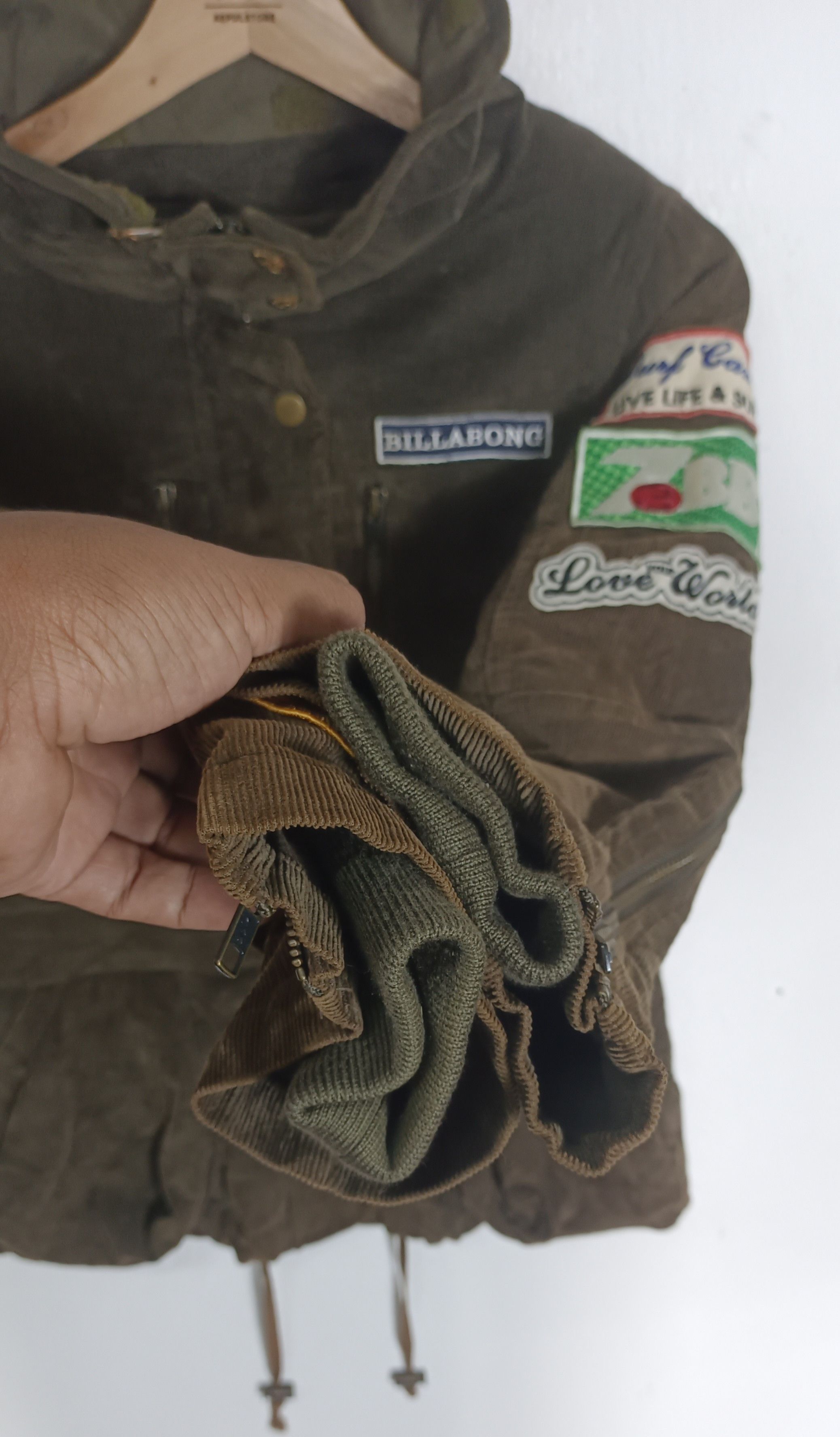Billabong 90s Billabong Military Corduroy Pacthwork Size S / US 4 / IT 40 - 11 Thumbnail