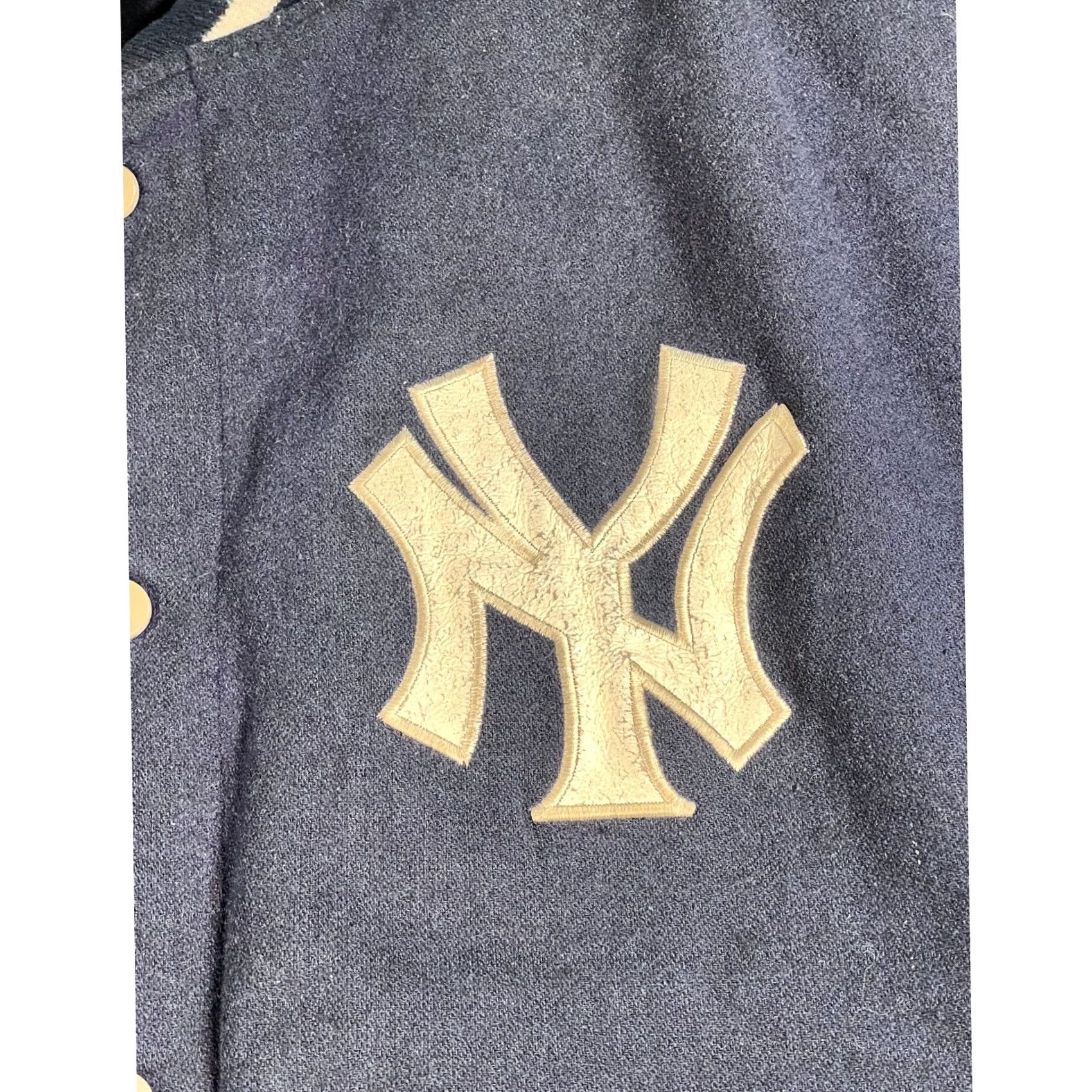MLB VINTAGE MLB Yankees Varsity Jacket Mens 5XL Navy Blue Wool Blend G-III Sports Size US XXL / EU 58 / 5 - 4 Thumbnail