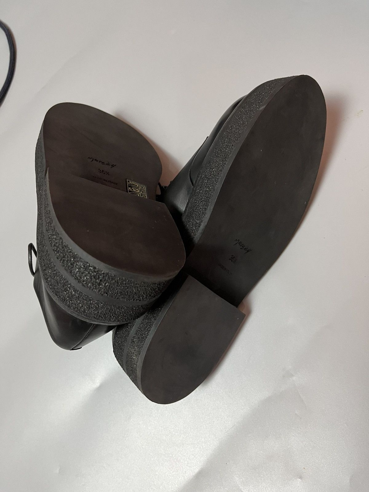 Marsell Marsèll lace up derby leather black shoes Size US 6.5 / IT 36.5 - 8 Thumbnail