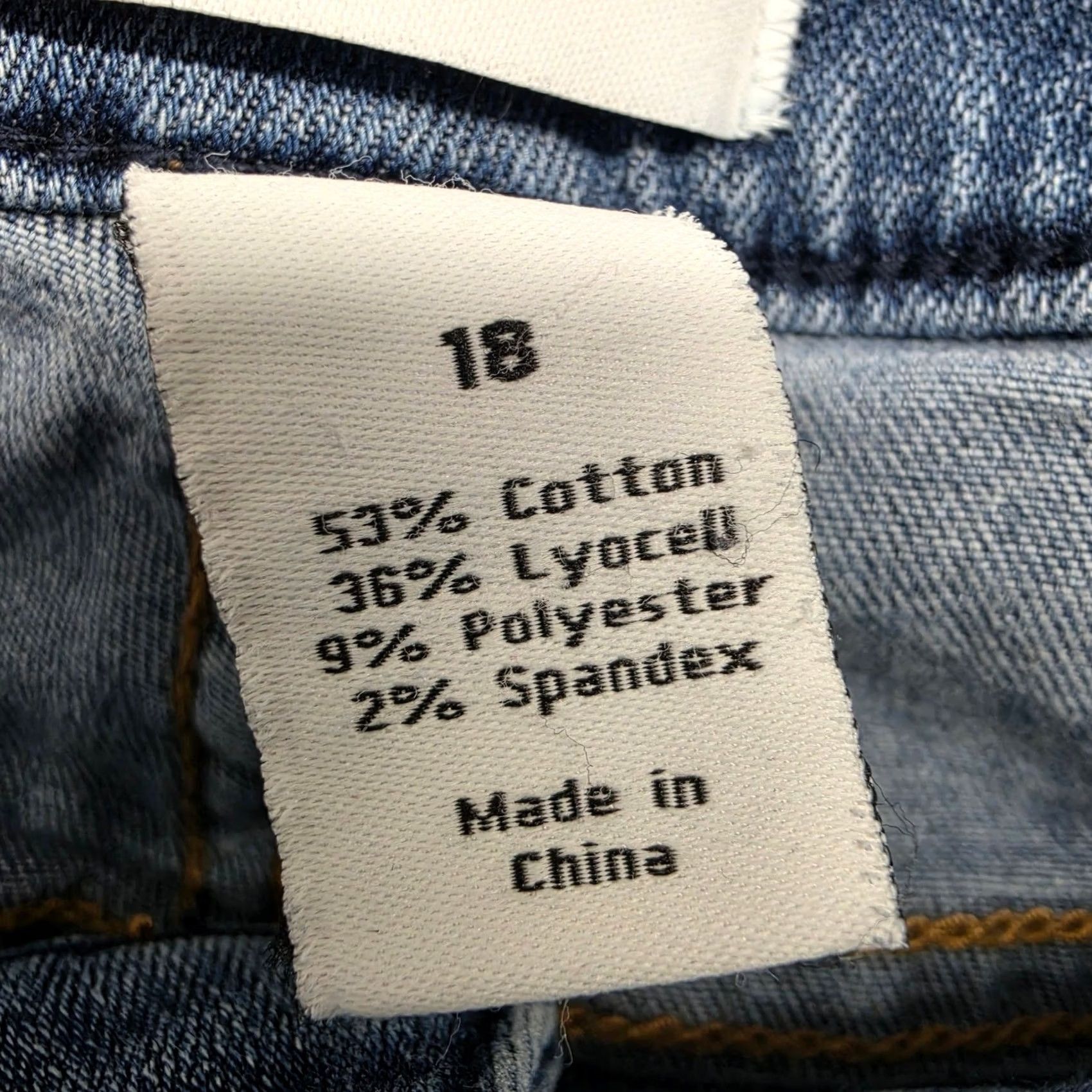 Vintage Lane Bryant Jeans Womens 18 Rhinestone Embellished Raw Hem Stretch Skinny Denim Jeans Size 40" / US 18 - 4 Thumbnail