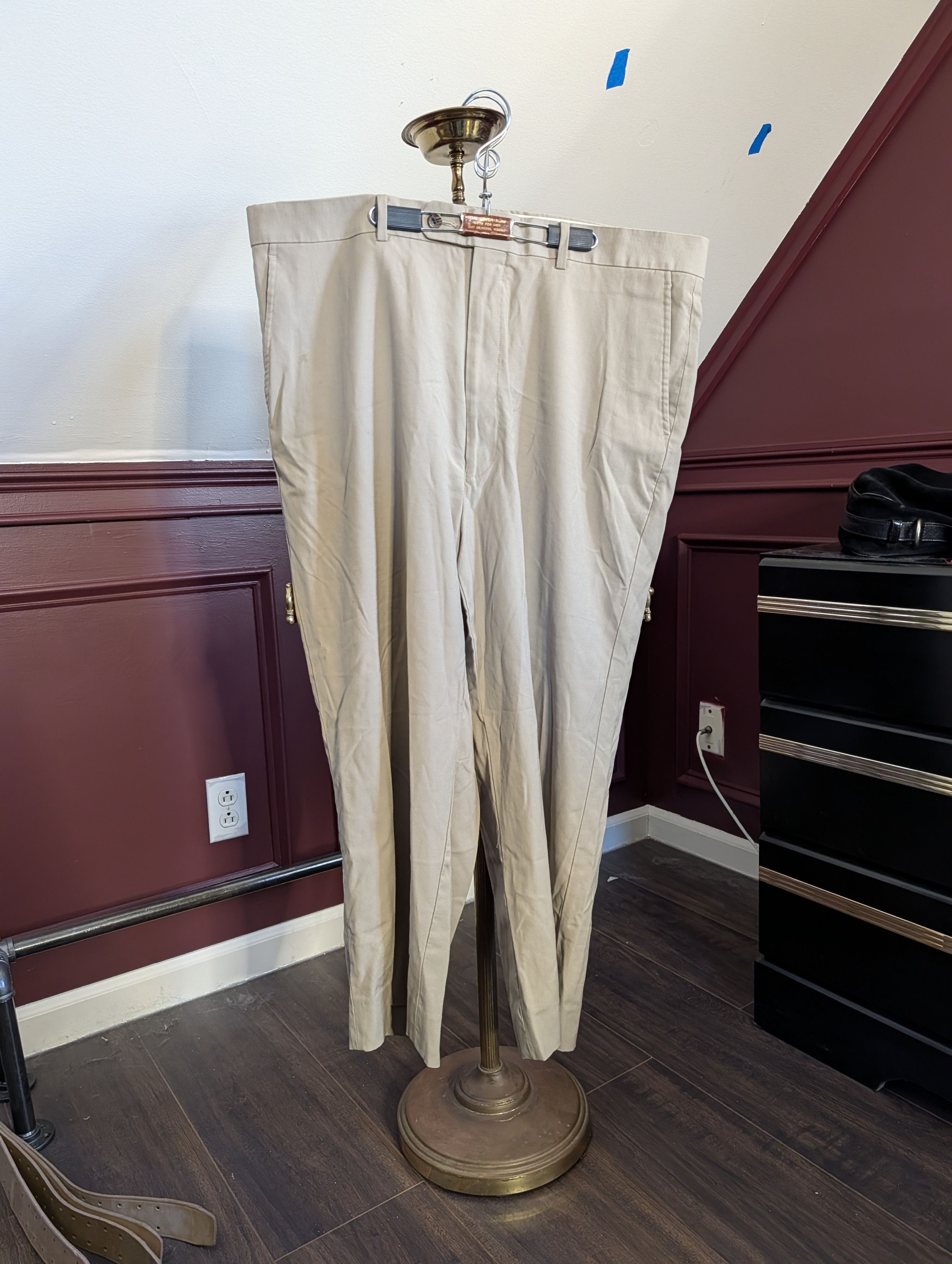 Barneys New York Vintage beige wool twill trousers / dress pants Size US 38 / EU 54 - 1 Thumbnail