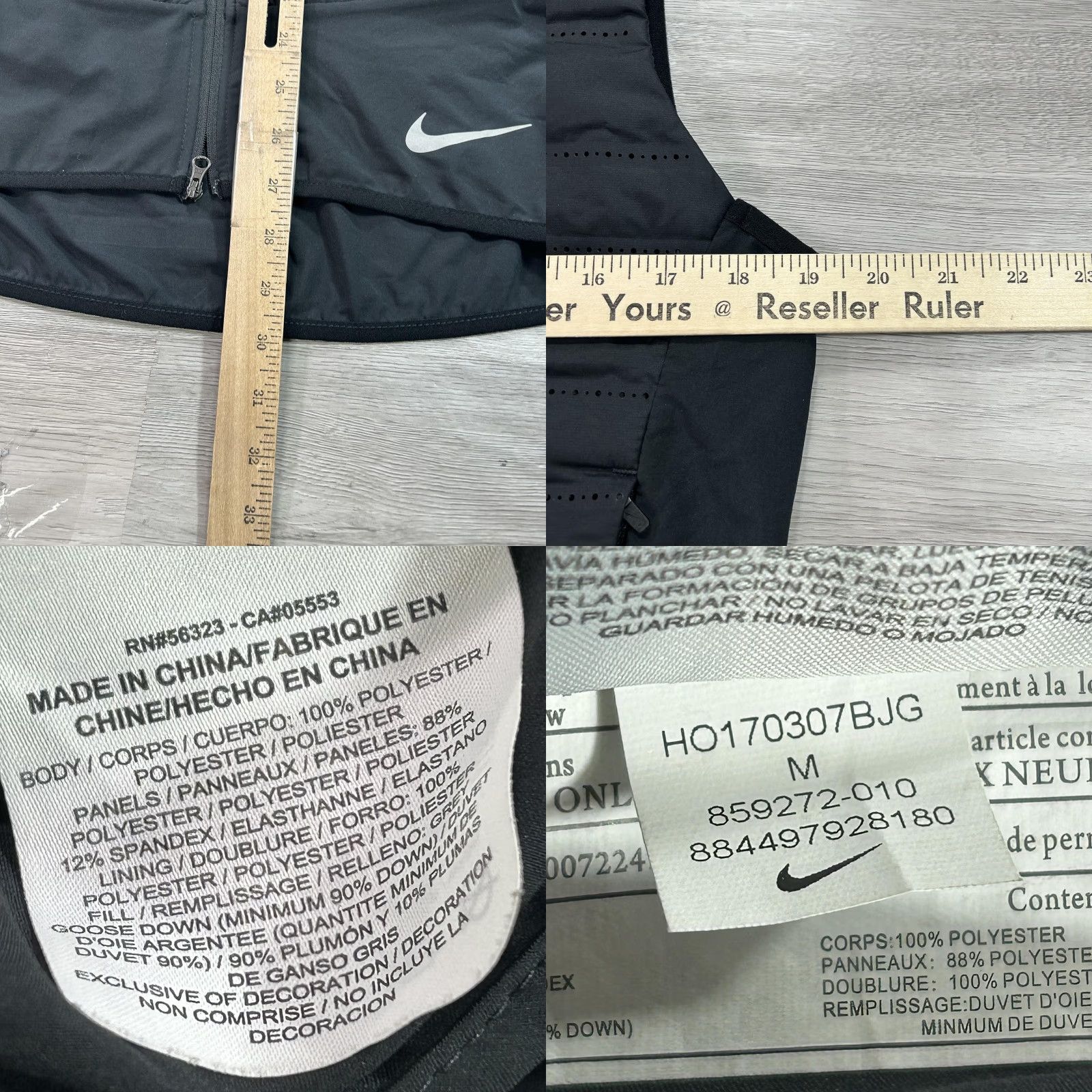Nike Nike AeroLoft Vest Mens Medium Black Full Zip Running Reflective 859272-010 Size US M / EU 48-50 / 2 - 8 Thumbnail