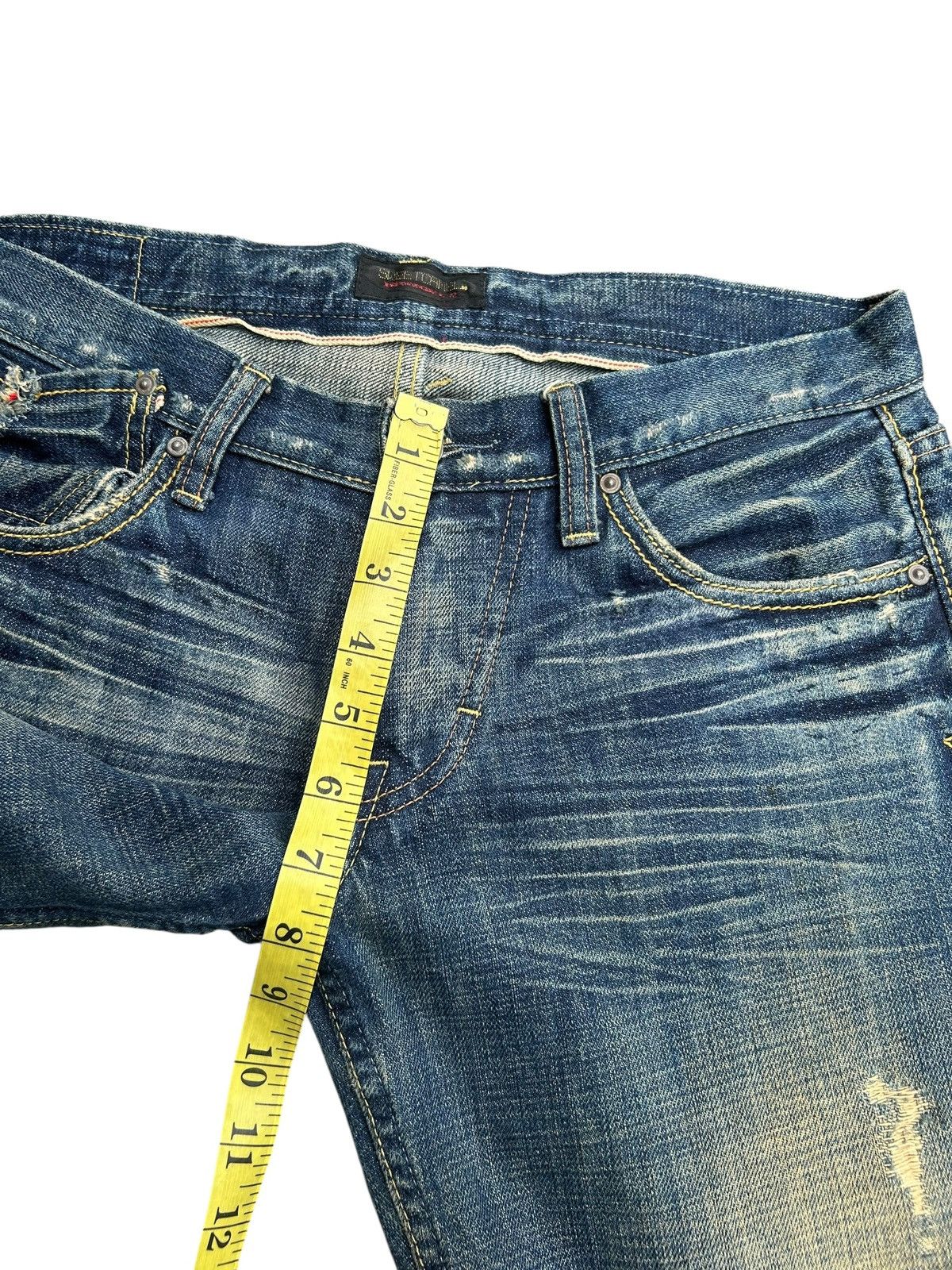 Kapital FLARE VINTAGE SWEET CAMEL SELVEDGE BUCKLE BACK DENIM JEAN Size US 31 - 17 Thumbnail