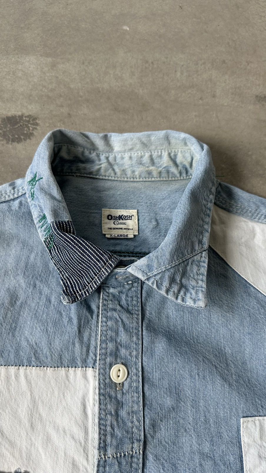 Oshkosh VINTAGE OSHKOSH PATCHWORK BORO BUTTON DOWN Size US M / EU 48-50 / 2 - 3 Thumbnail