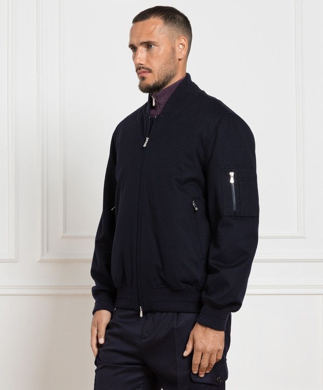 Brunello Cucinelli 0924 Wr Padded Jacket in Navy Size US S / EU 44-46 / 1 - 3 Thumbnail