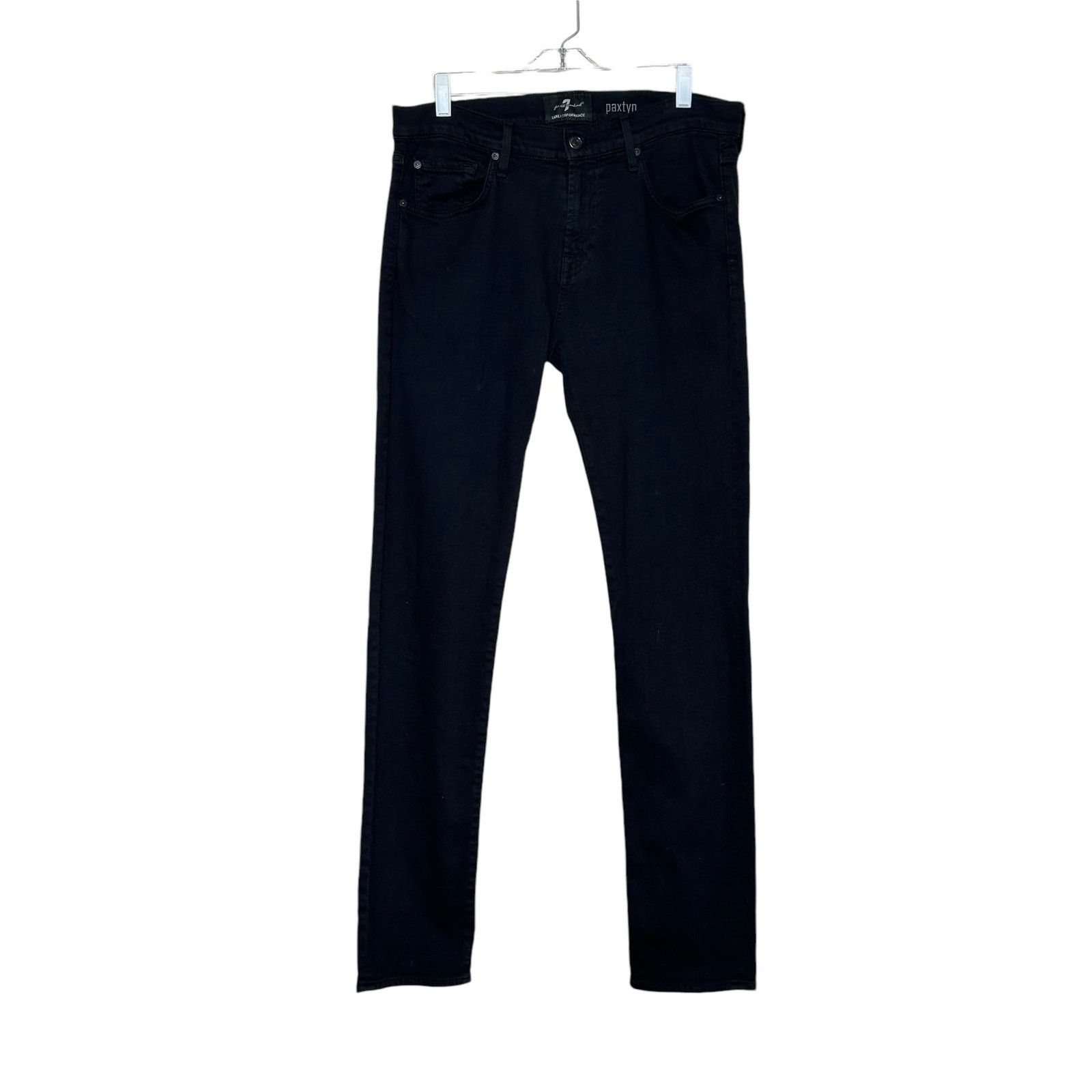 7 For All Mankind 7 for all mankind paxtyn black straight legs jeans size 34 Size US 34 / EU 50 - 1 Thumbnail