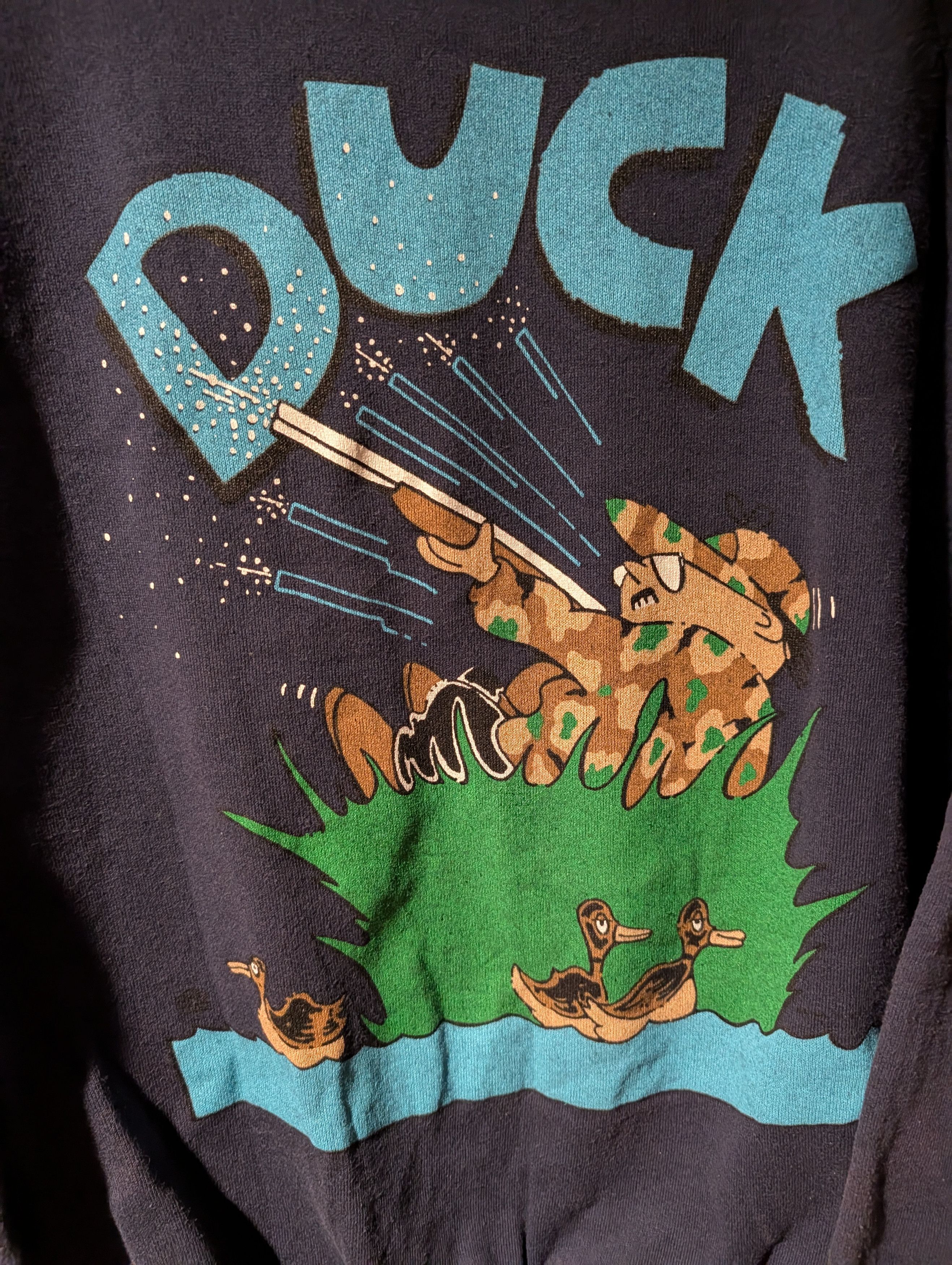 Arts & Science Vintage 80s/90s Jerzees "Duck" Hunting Animal Sweatshirt Size US M / EU 48-50 / 2 - 2 Thumbnail