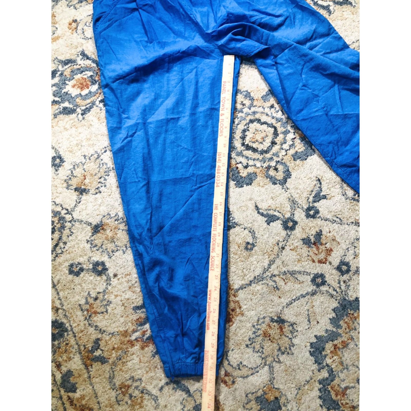 Nike VINTAGE Nike Pants Mens Large Blue Nylon Track Windbreaker Joggers Athletic 90s Size US 33 - 3 Thumbnail