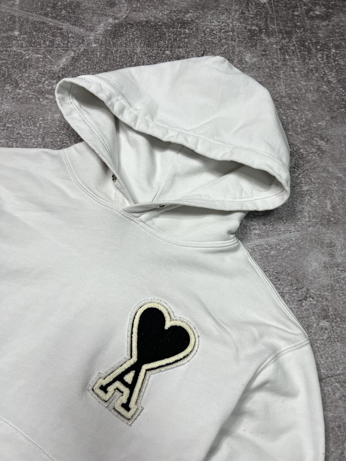 AMI AMI Paris Alexandre Mattiussi Big Heart Logo Hoodie White Size US S / EU 44-46 / 1 - 4 Thumbnail