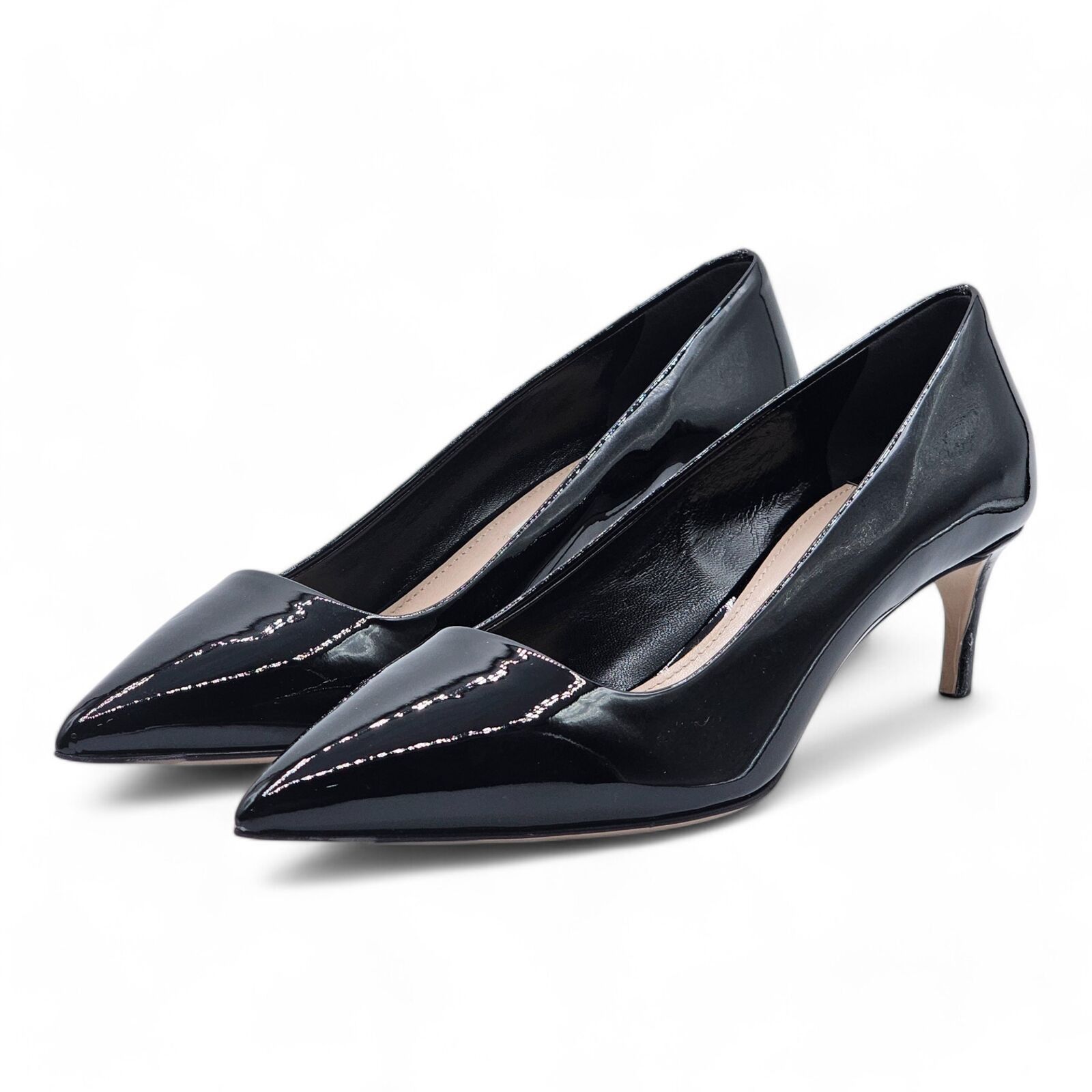 Miu Miu Basic Kitten Heel Pumps - Patent Leather - Black - 36 5.5US Size US 6 / IT 36 - 1 Thumbnail