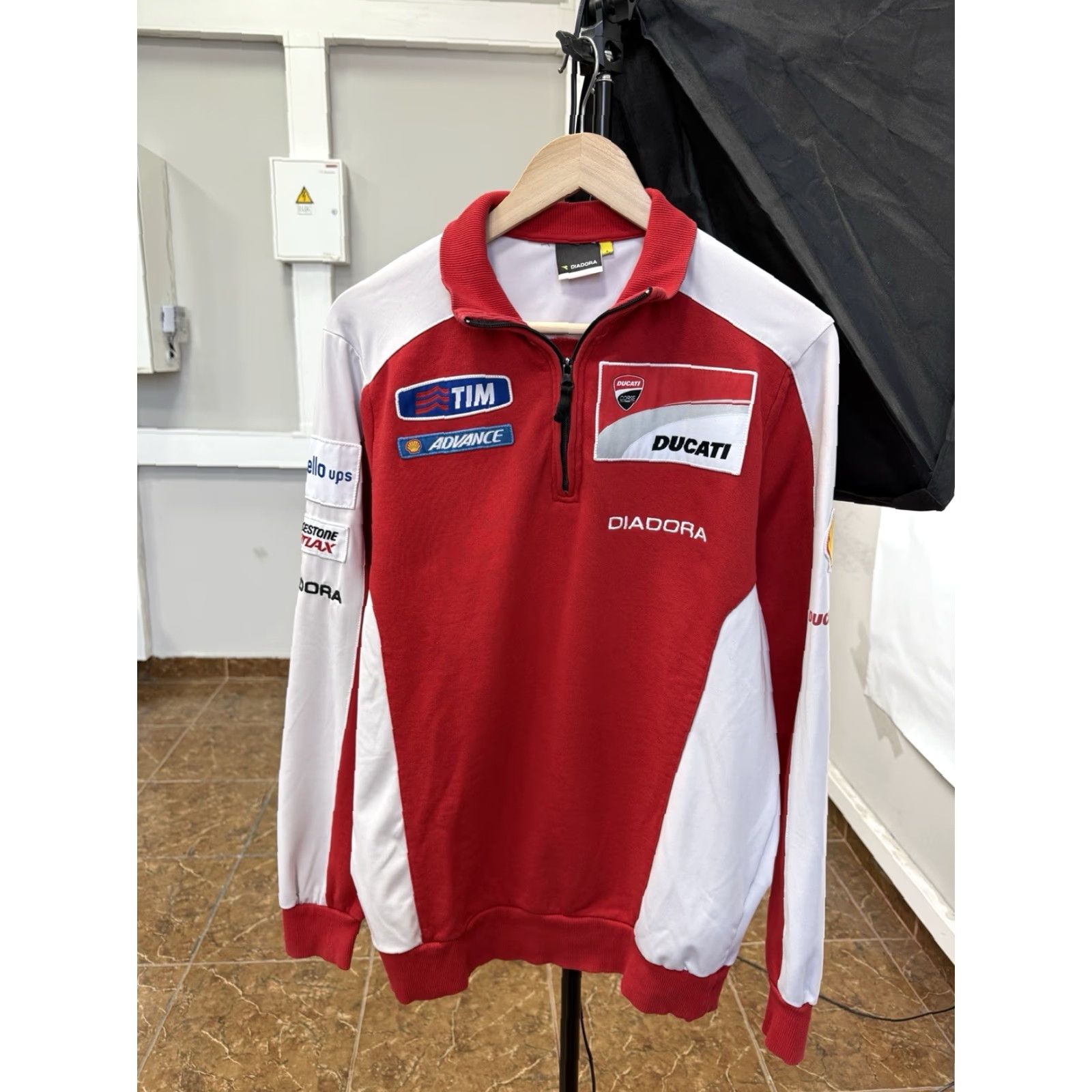 Diadora Ducati Corse Diadora Bridgestone Shell Long Sleeve 2015 L Red Mens Shirt Size US L / EU 52-54 / 3 - 2 Thumbnail