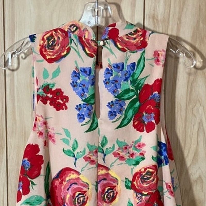 Other Everly Pink Floral Boho Minimalist Shift Knee Length Dress L Size L / US 10 / IT 46 - 6 Thumbnail