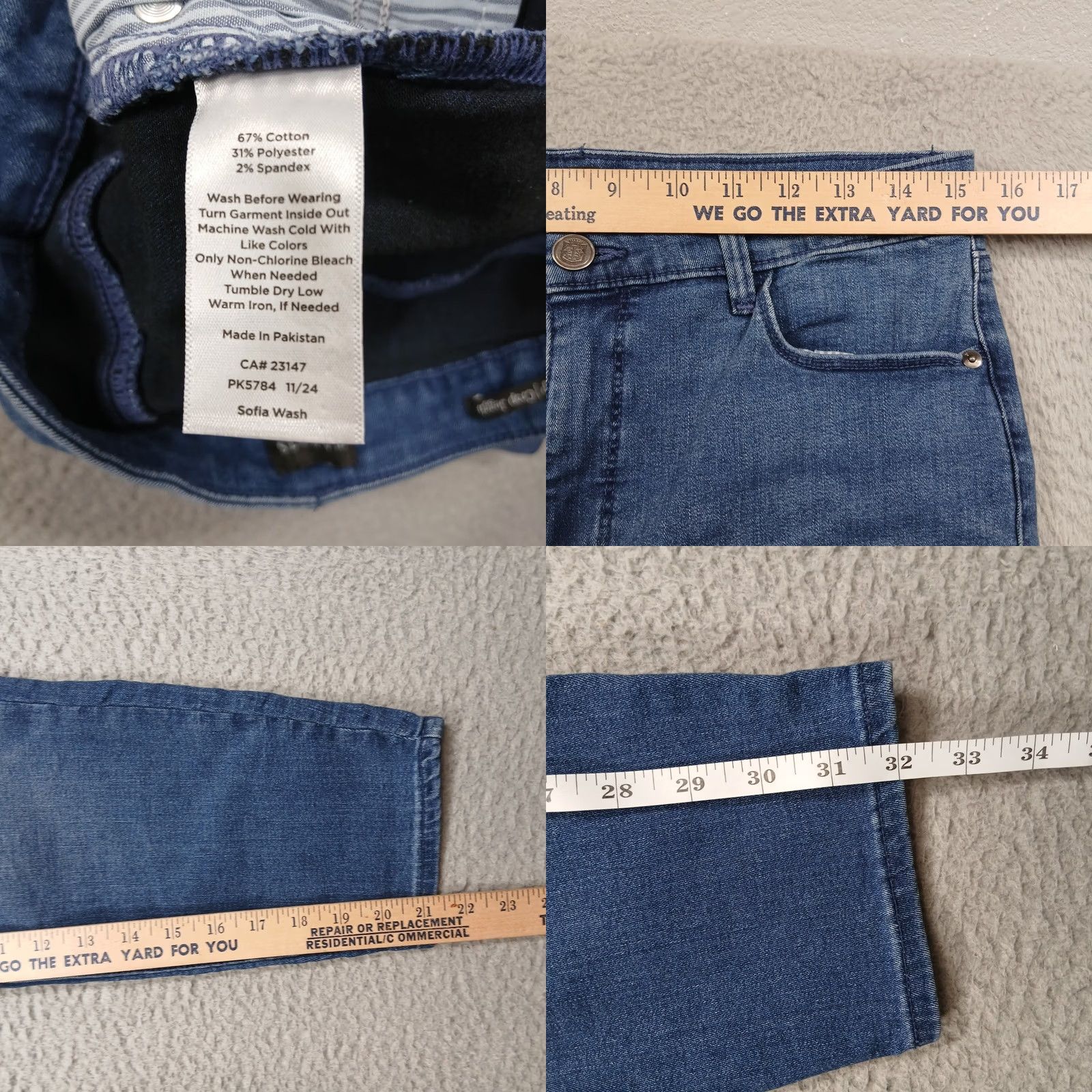 Talbots Talbots Sofia Wash Crop Denim Jegging Jeans 12P Petite Stretch Women EUC Size 34" / US 12 / IT 48 - 8 Thumbnail