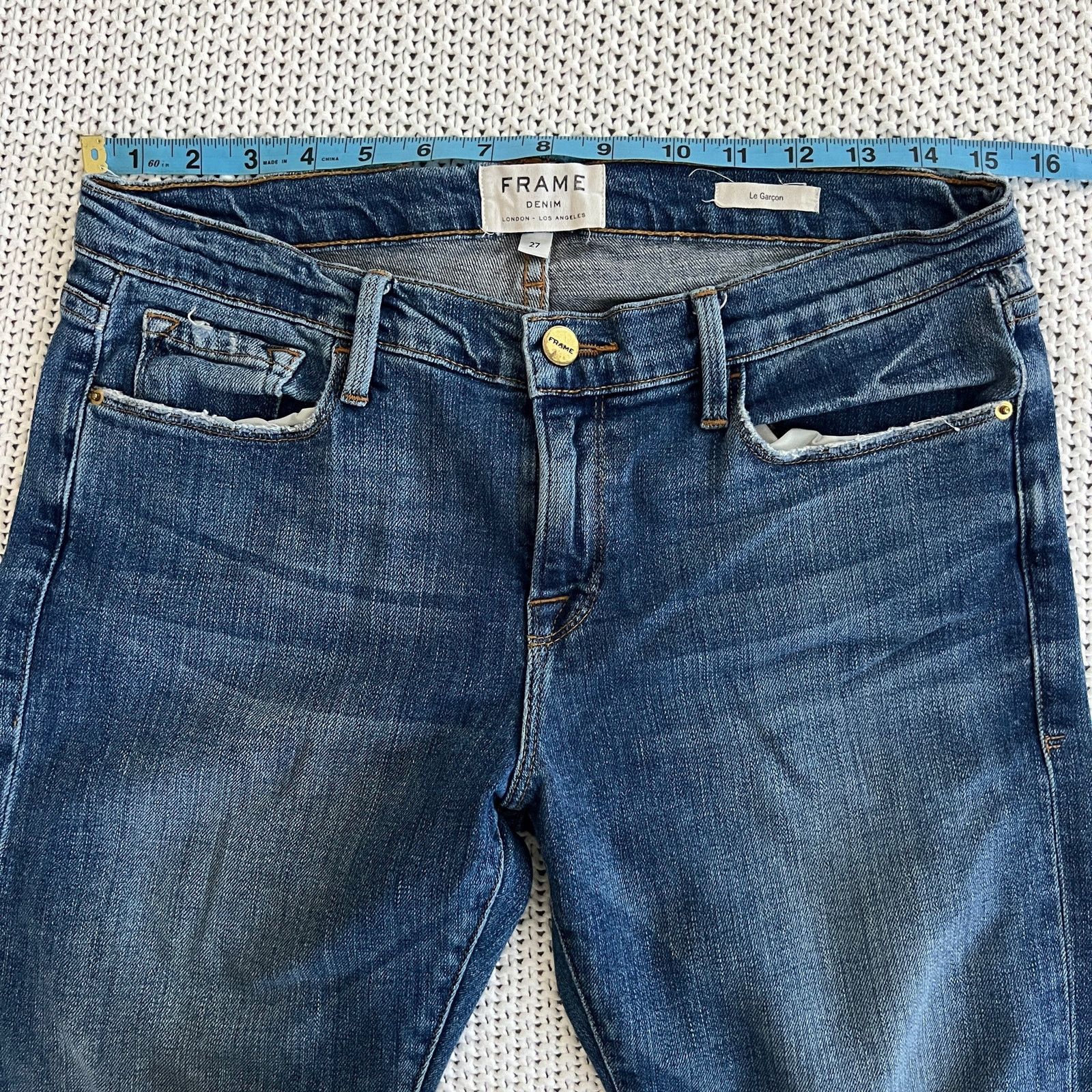 Frame FRAME Denim LE GARCON Skinny Jeans Size 27 Size 27" / US 4 / IT 40 - 6 Thumbnail