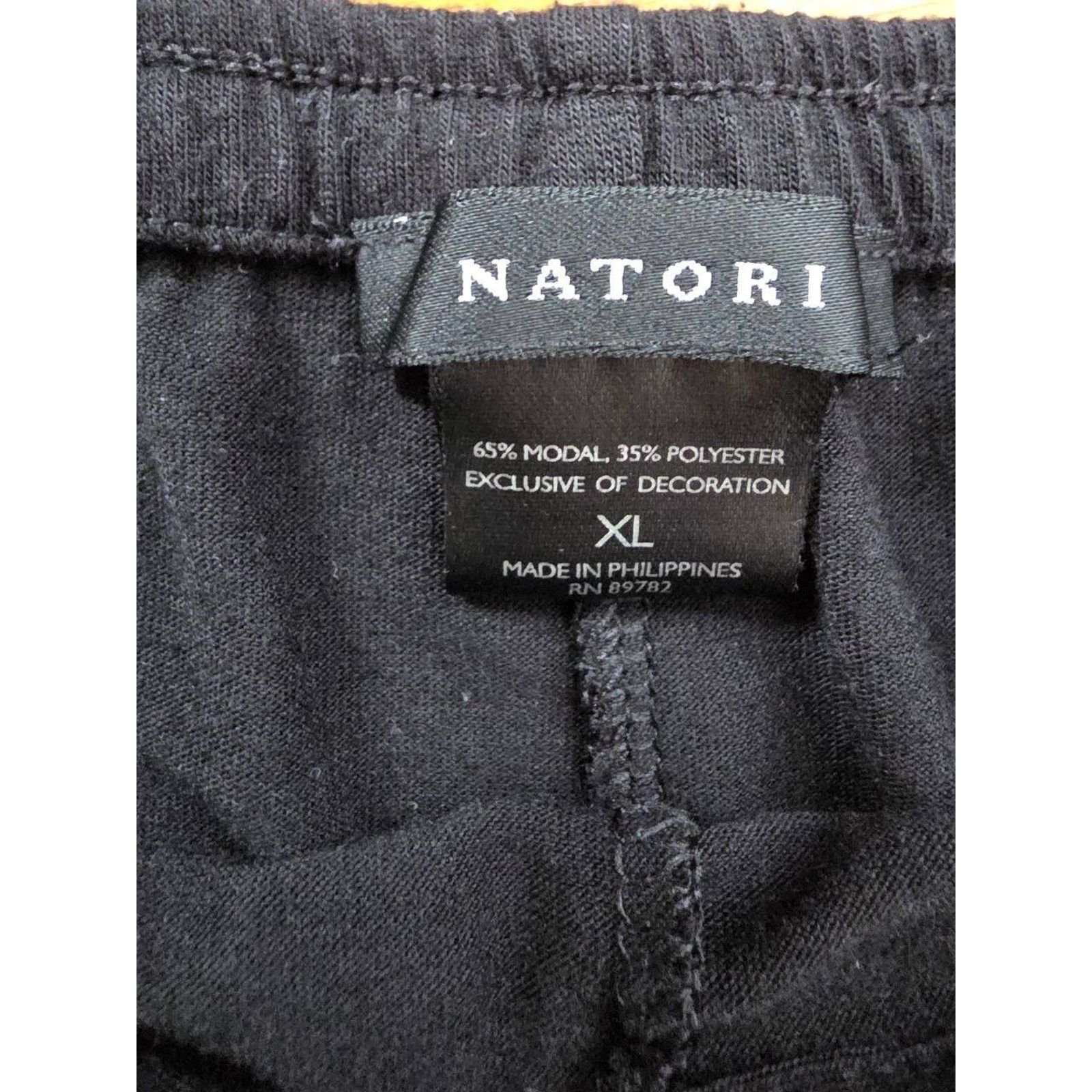 Modern Notoriety Natori Women's Black home wide leg Y2K Pants X-Large A001460 Size 32" / US 10 / IT 46 - 4 Thumbnail