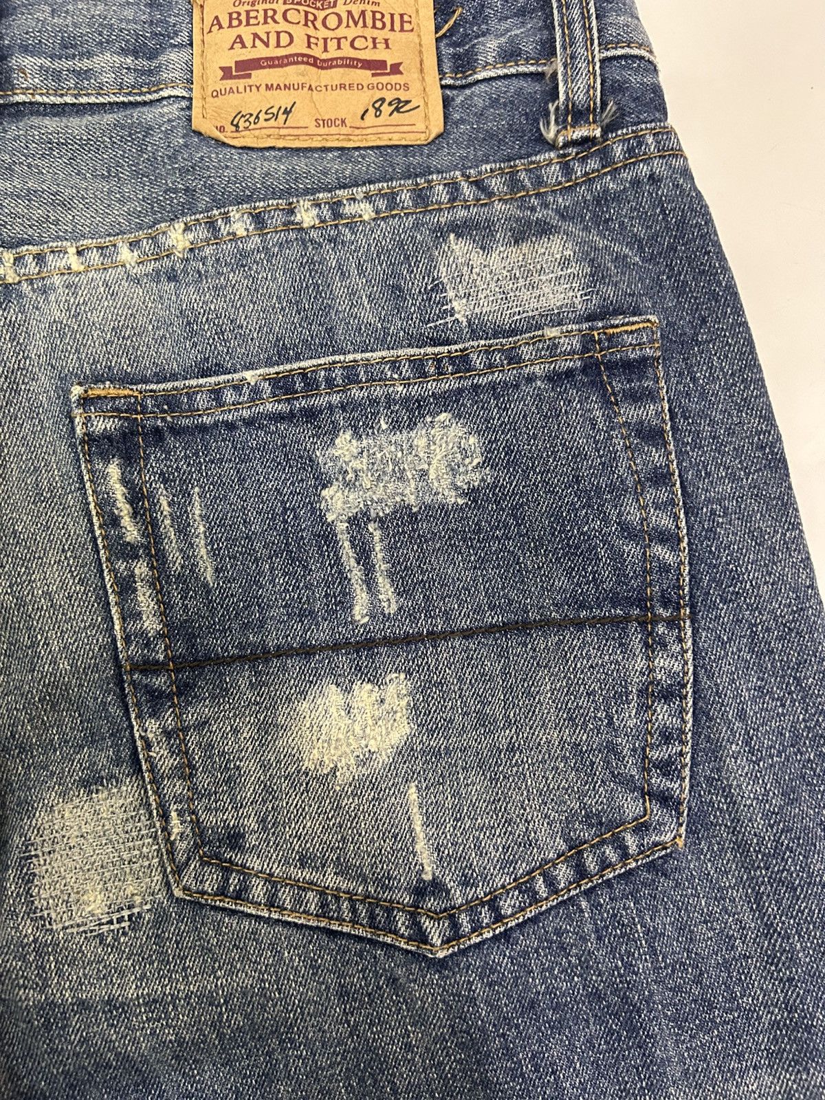 Abercrombie & Fitch × Vintage 💥 Vintage Abercrombie & Fitch Denim Distressed Punk Ripped Size US 34 / EU 50 - 24 Thumbnail