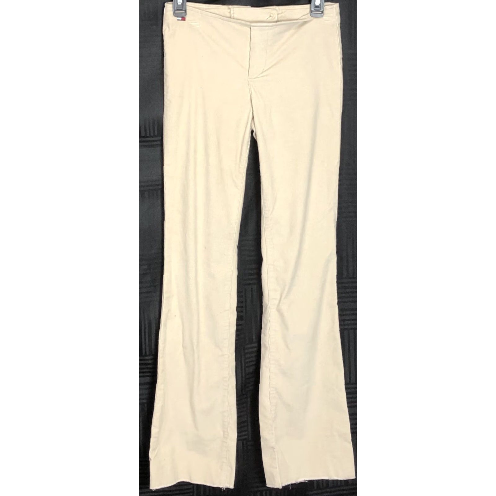 Tommy Hilfiger Tommy Hilfiger Corduroy Pants 3 Tan 28"W Flare Boot Cut Cuff Lace Up Mid Rise Women Jeans Size 26" / US 2 / IT 38 - 2 Thumbnail