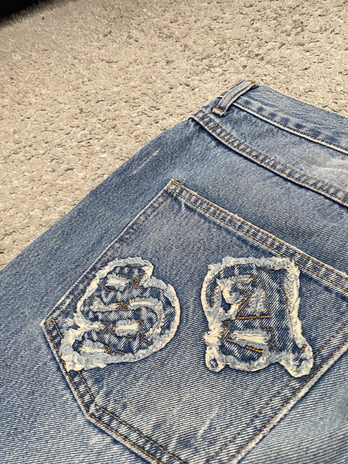 Allsaints × Vintage AllSaints Denim Jeans 36/32 opium Jesus pants flared y2k Size US 36 / EU 52 - 9 Thumbnail