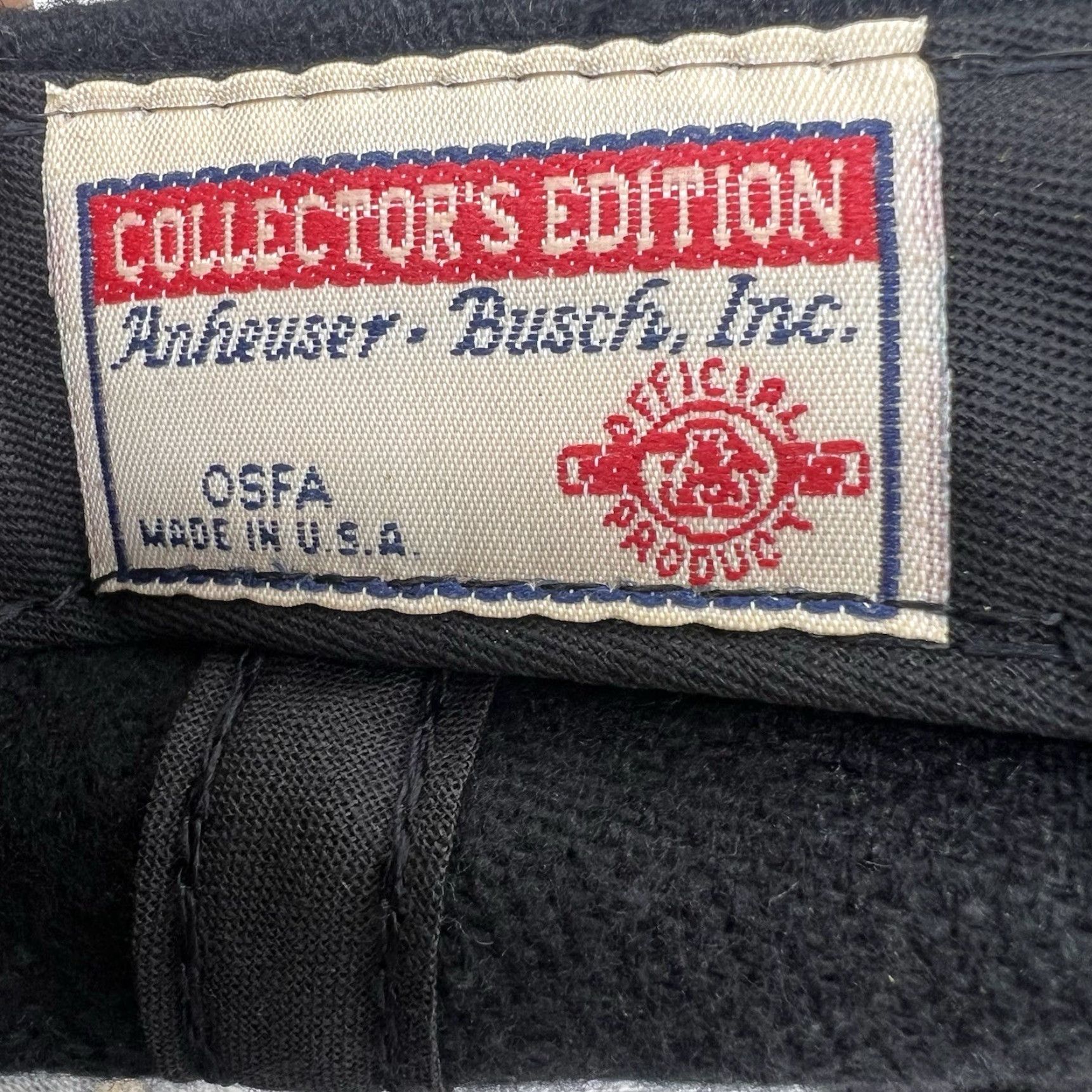 Vintage VINTAGE Anheurser Bush Baseball Cap One Size Black Wool Leather Collector's Edition Adjustable Men Black Cap 90s Beer Outdoor Size ONE SIZE - 5 Thumbnail
