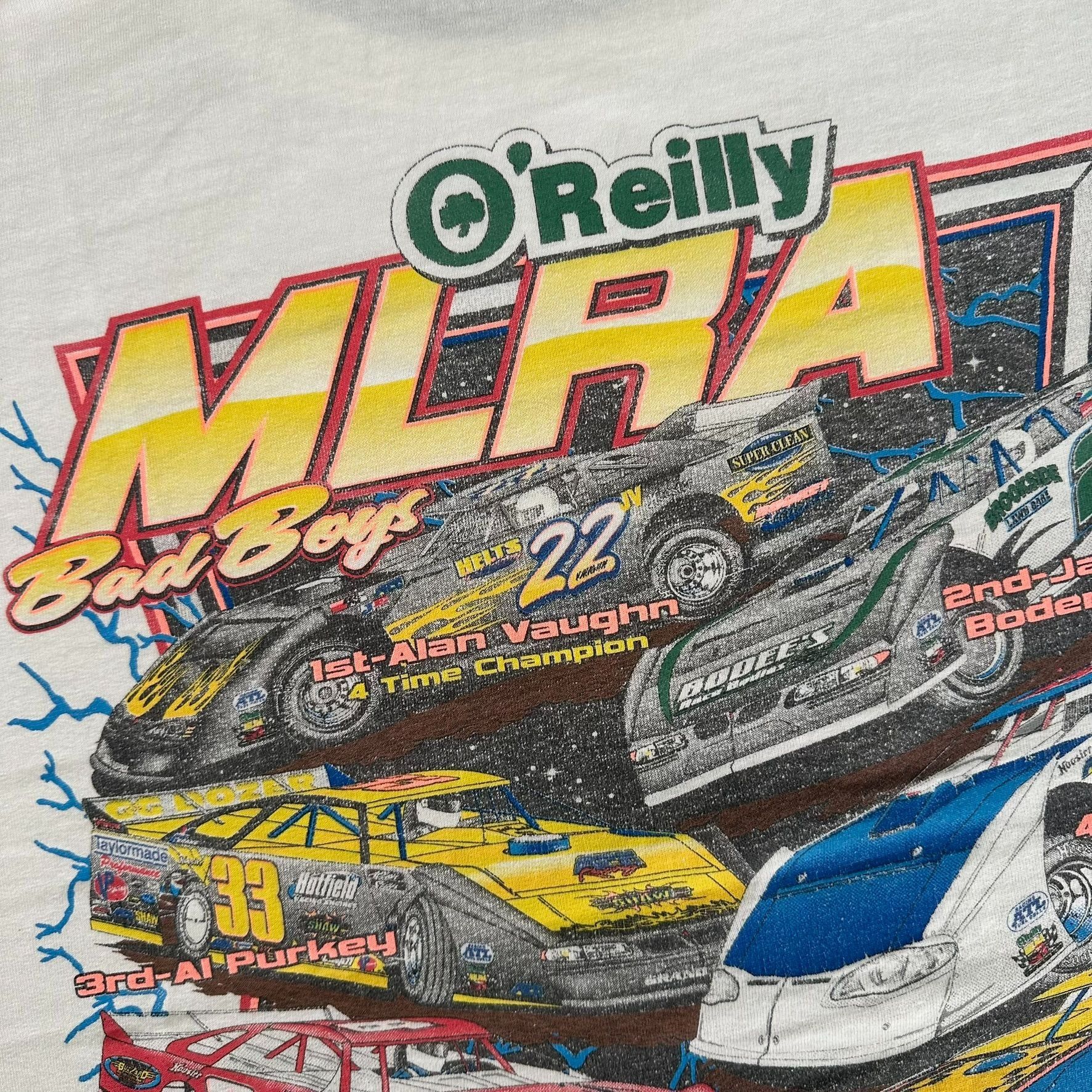 Gildan Vintage Y2K MLRA Dirt Racing T-Shirt White Thunder Tour Tee Size US XL / EU 56 / 4 - 6 Thumbnail