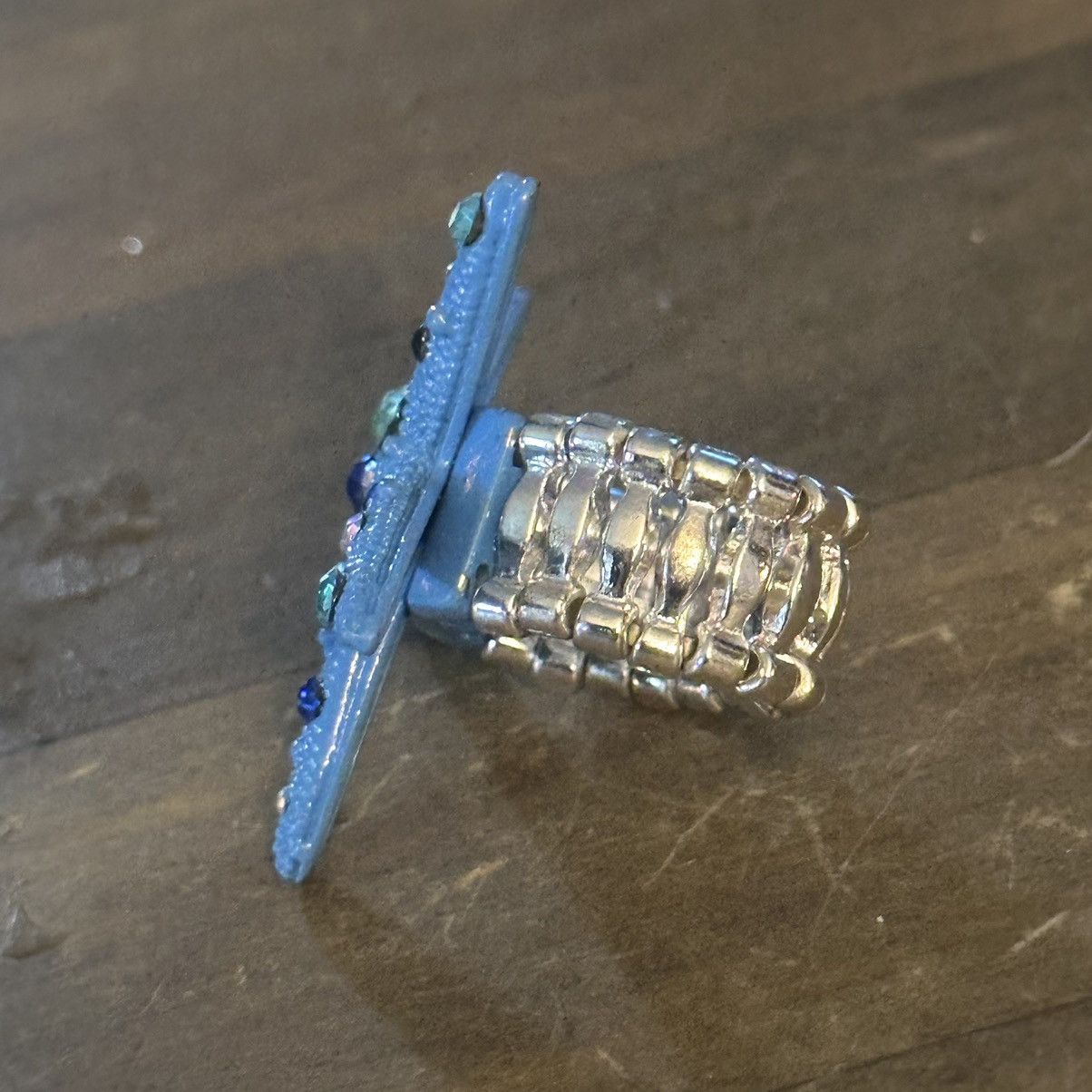 Other Blue rhinestone starfish stretch ring Size ONE SIZE - 6 Thumbnail