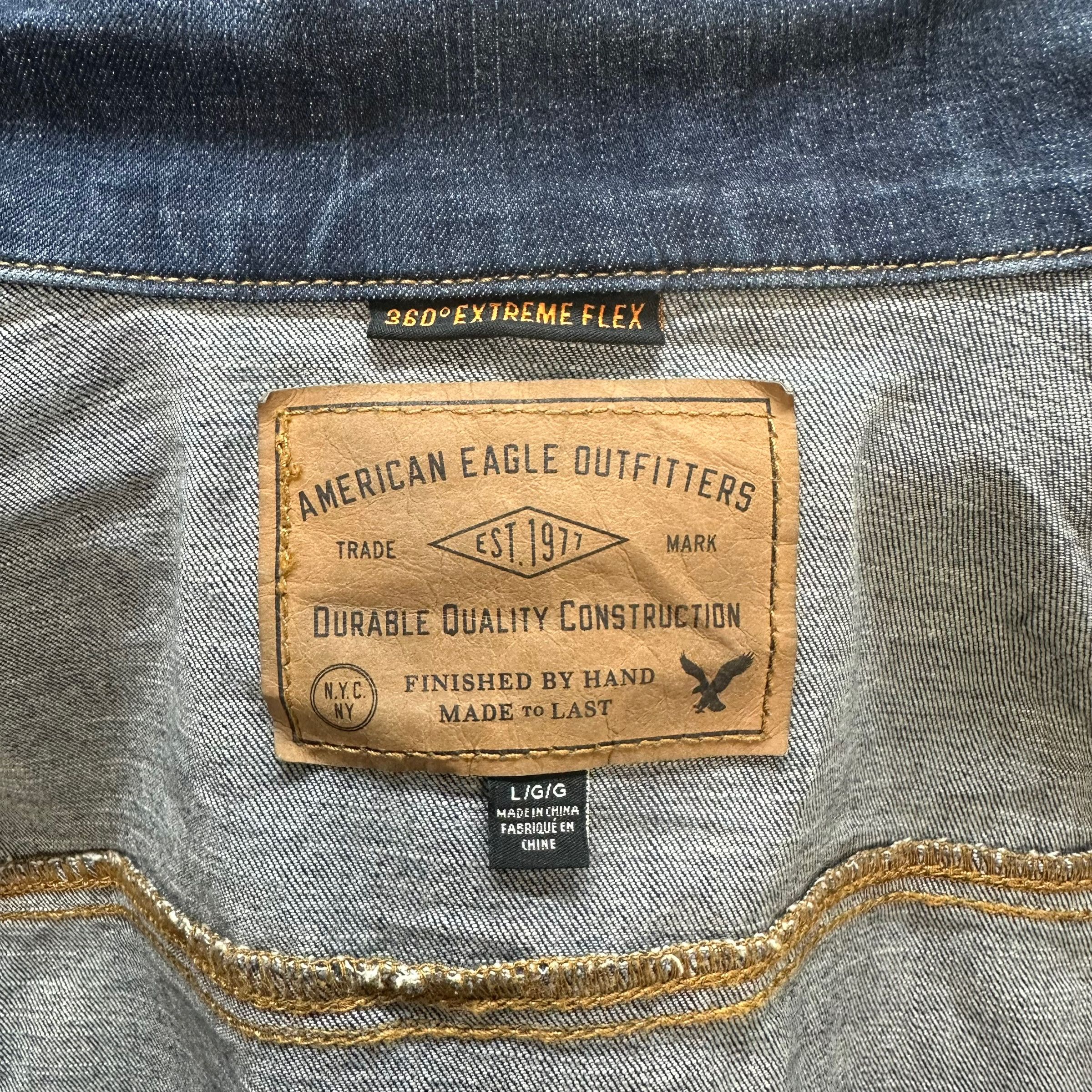 American Eagle Outfitters American Eagle Extreme Flex Denim Jacket #8386-006 Size US L / EU 52-54 / 3 - 8 Thumbnail