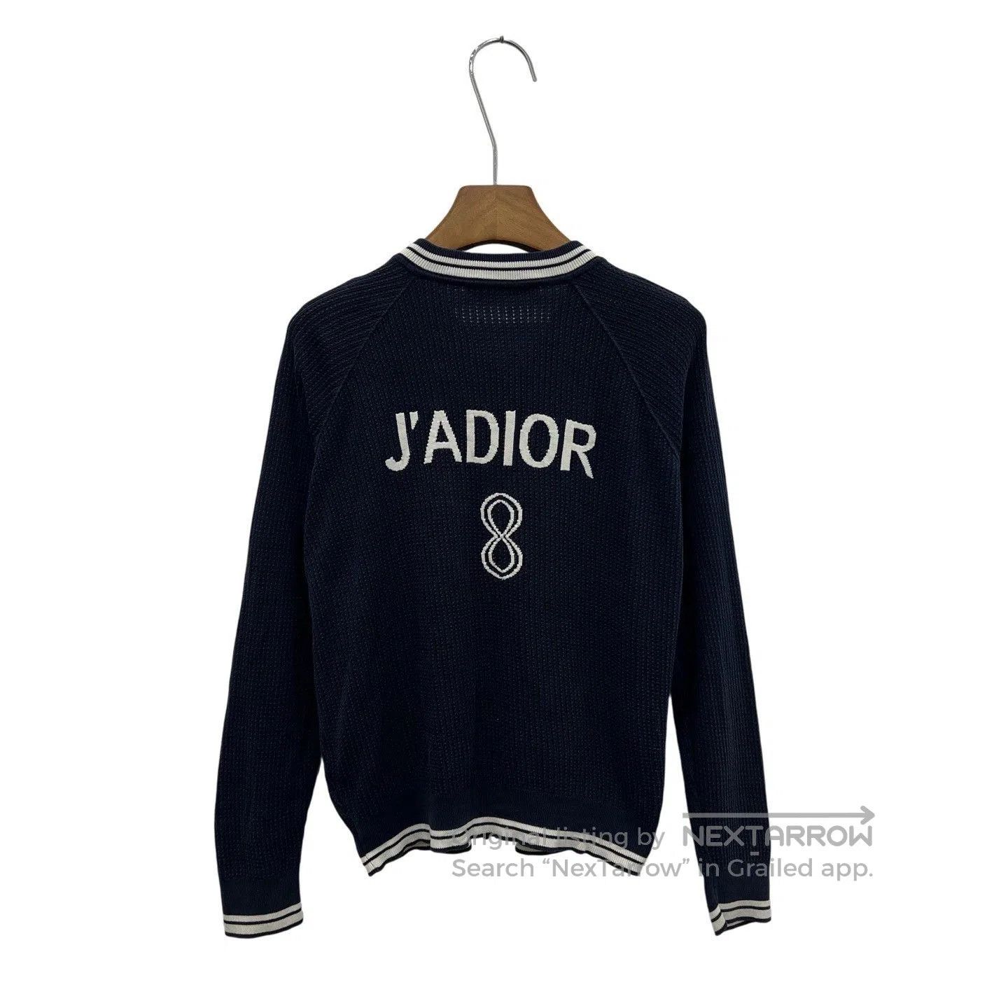 Dior Dior Navy Number 8 Knit Zip Jacket. Size S / US 4 / IT 40 - 1 Thumbnail