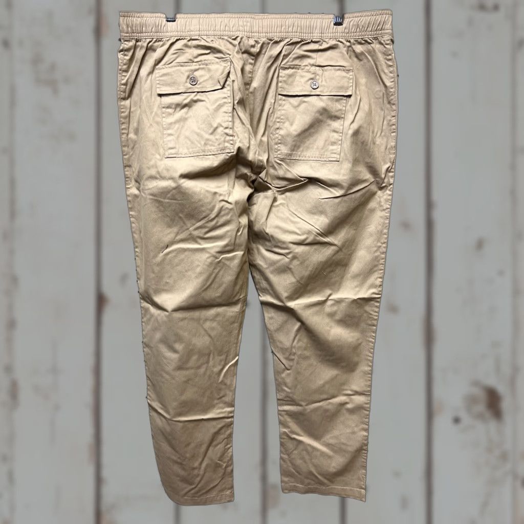 Reyn Spooner Reyn Spooner Solid Beach Twill Chino Drawstring Pants Men’s 2XL Khaki, Loose, Regular, 32 Inseam, Cotton, Beach Theme, Mens Size US 39 - 1 Thumbnail