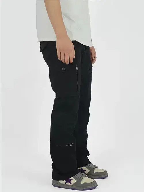 Jean utility tactical zipper cargo pants Size US 32 / EU 48 - 3 Thumbnail