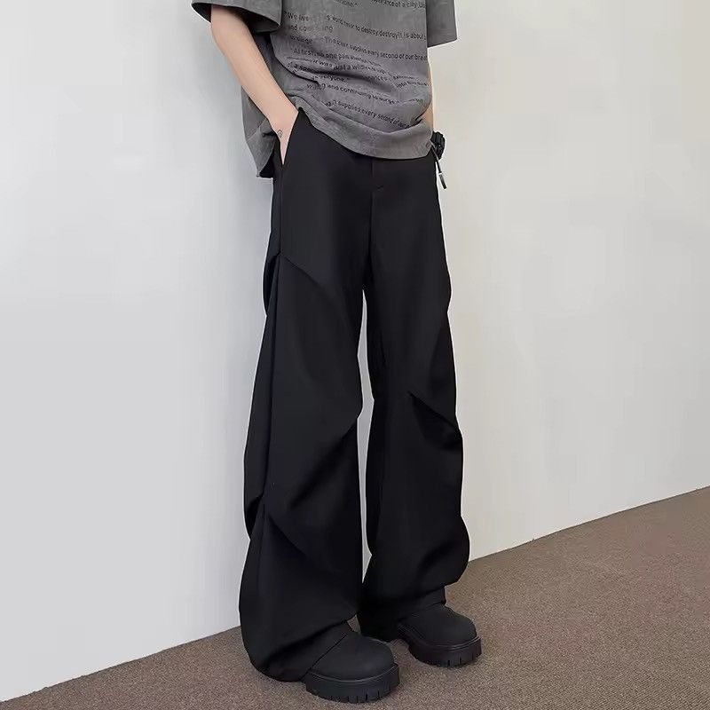 Japanese Brand Trendy Black Loose Fit Trousers - Casual Streetwear Size US 32 / EU 48 - 8 Thumbnail