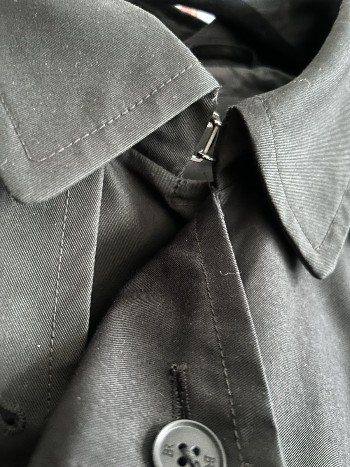 Banana Republic Luxury vintage style designer black goth trench coat Size US M / EU 48-50 / 2 - 2 Thumbnail