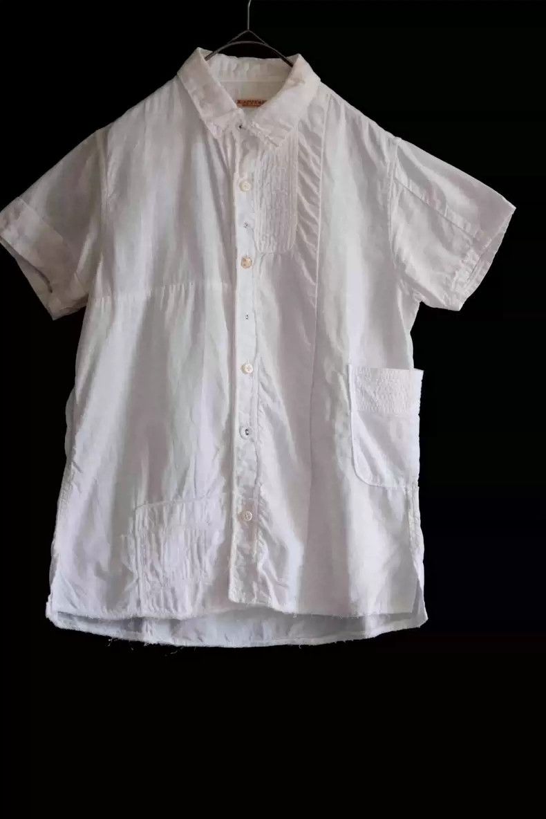 image of Kapital Hirata And Hiroshi Boro Destructive Shirts in White, Men's (Size XS)