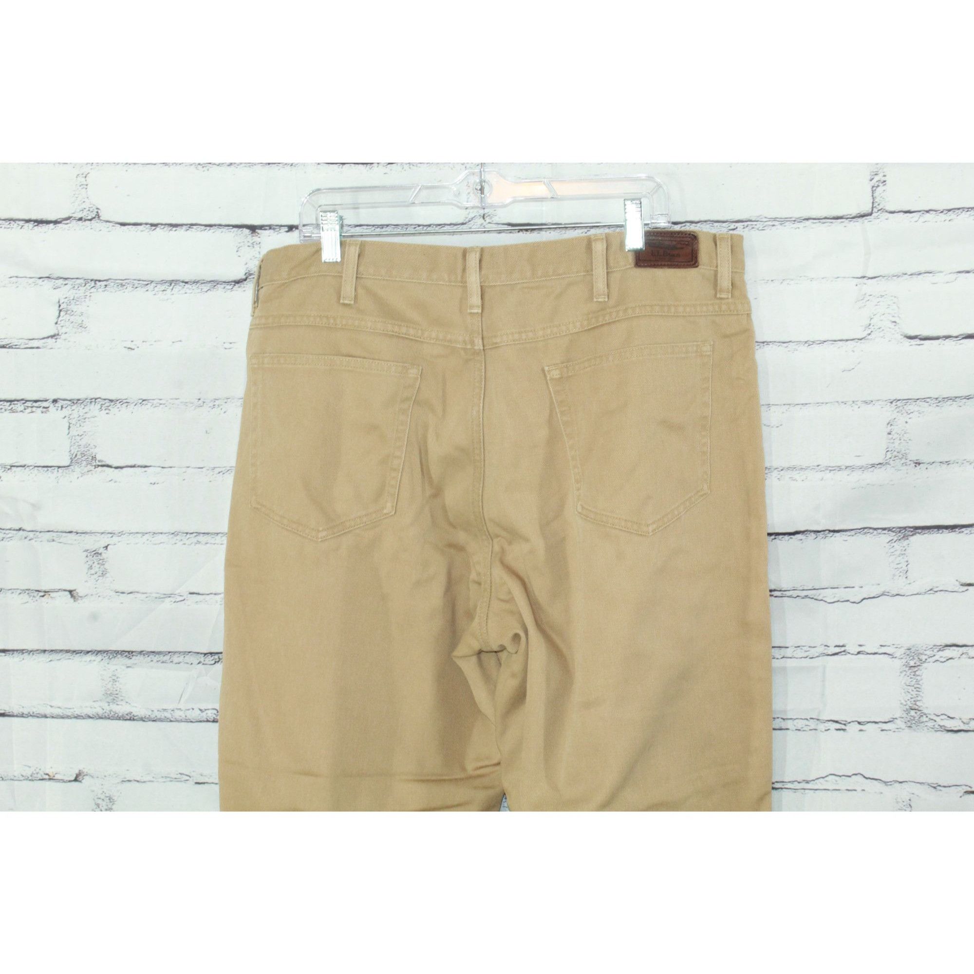 L.L. Bean LL Bean Khaki Pleated Lined Chino Pants Size US 40 / EU 56 - 4 Thumbnail