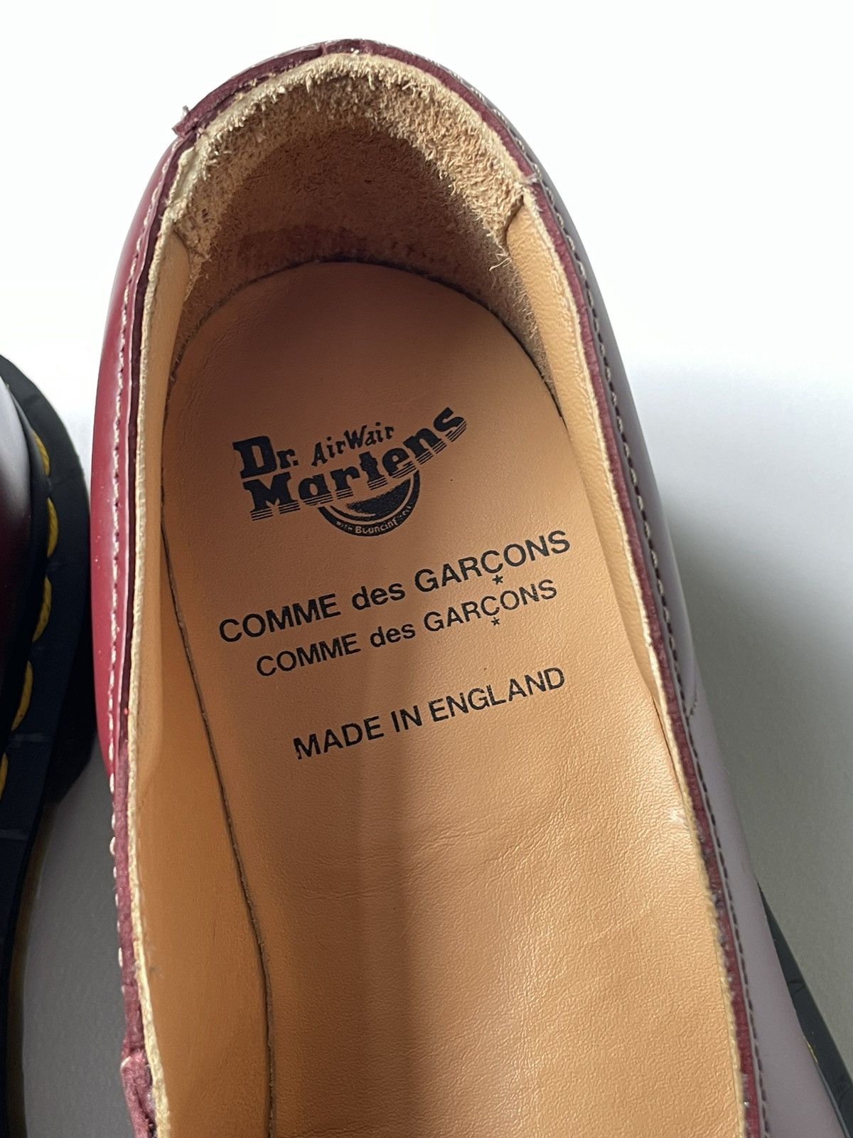 Comme des Garcons × Dr. Martens Cherry Red Leather ‘Mie Pump’ Shoes Size US 6 / IT 36 - 10 Thumbnail
