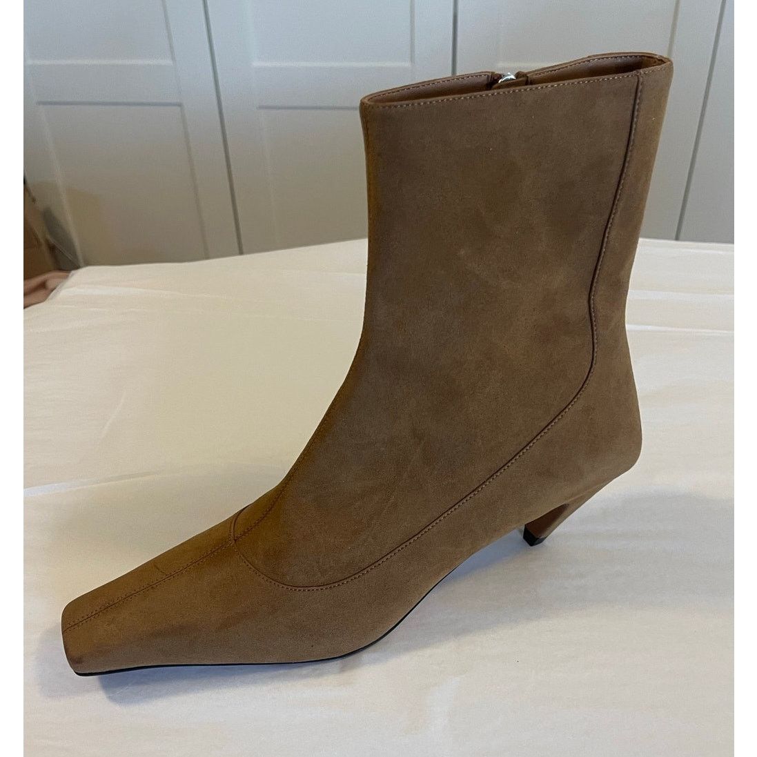 Stella McCartney NWOT: STELLA MCCARTNEY Spur Vegan Suede Ankle Booties Size US 9.5 / IT 39.5 - 8 Thumbnail
