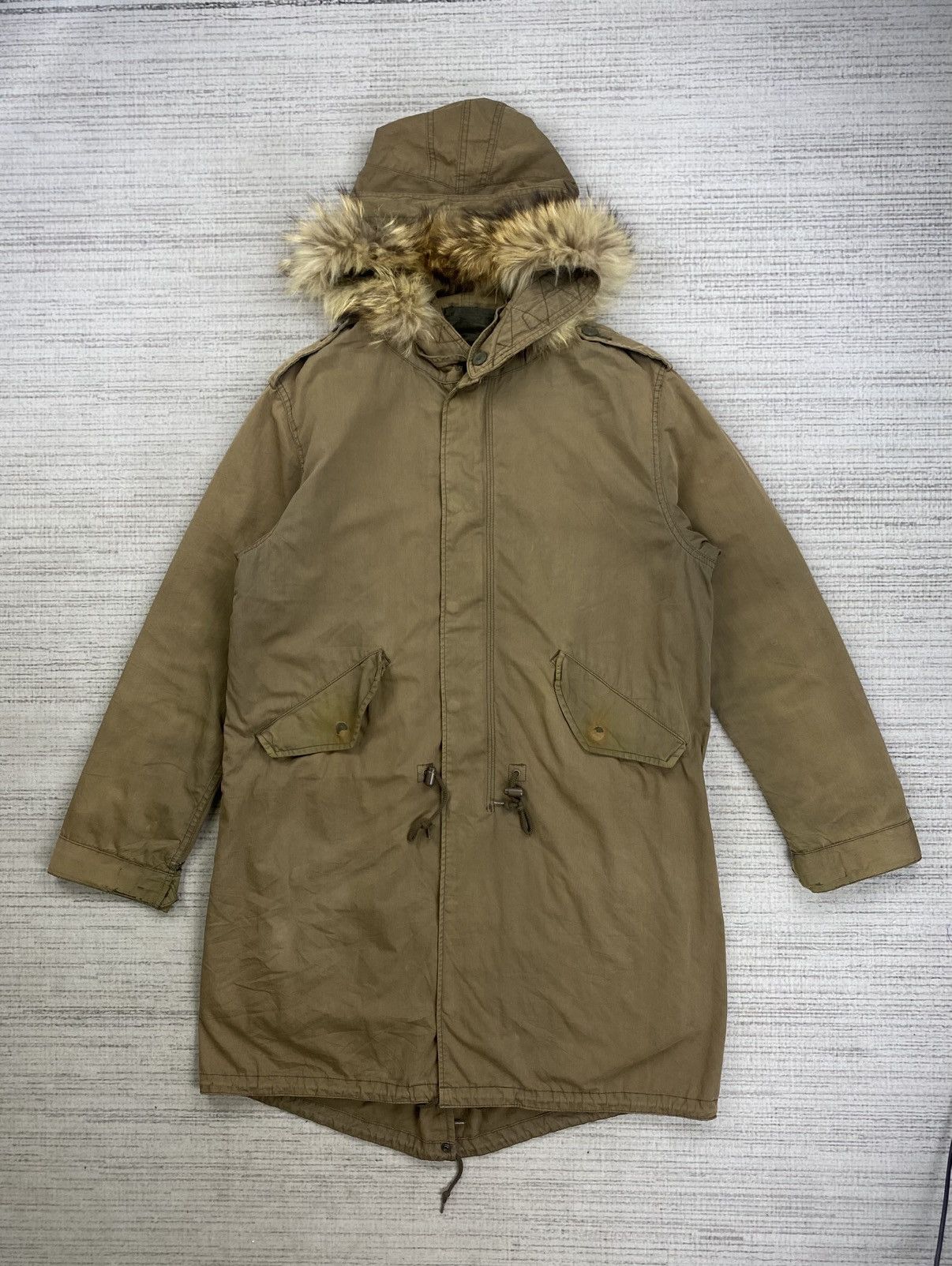 Alpha Industries Vtg Alpha Industries Faux Fur Parka Hoodie Long Jacket Size US L / EU 52-54 / 3 - 3 Thumbnail