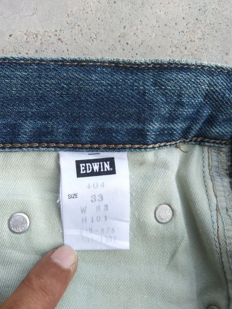 Japanese Brand Vintage Edwin Faded Blue Distressed Jeans 33x30 Size US 33 - 8 Thumbnail