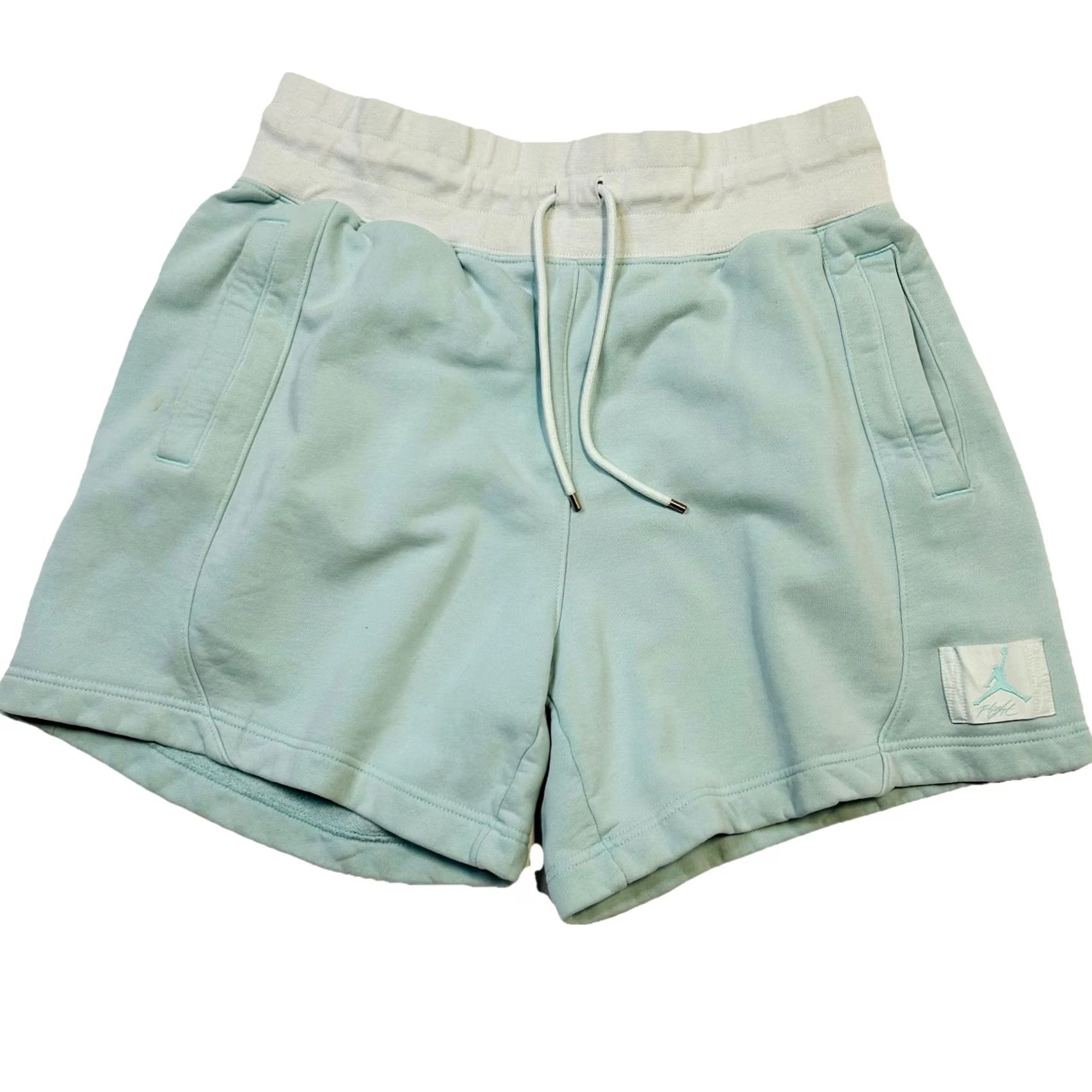 Nike Nike Women's Air Jordan Flight Fleece Shorts L Blue Size 36" / US 14 / IT 50 - 2 Thumbnail