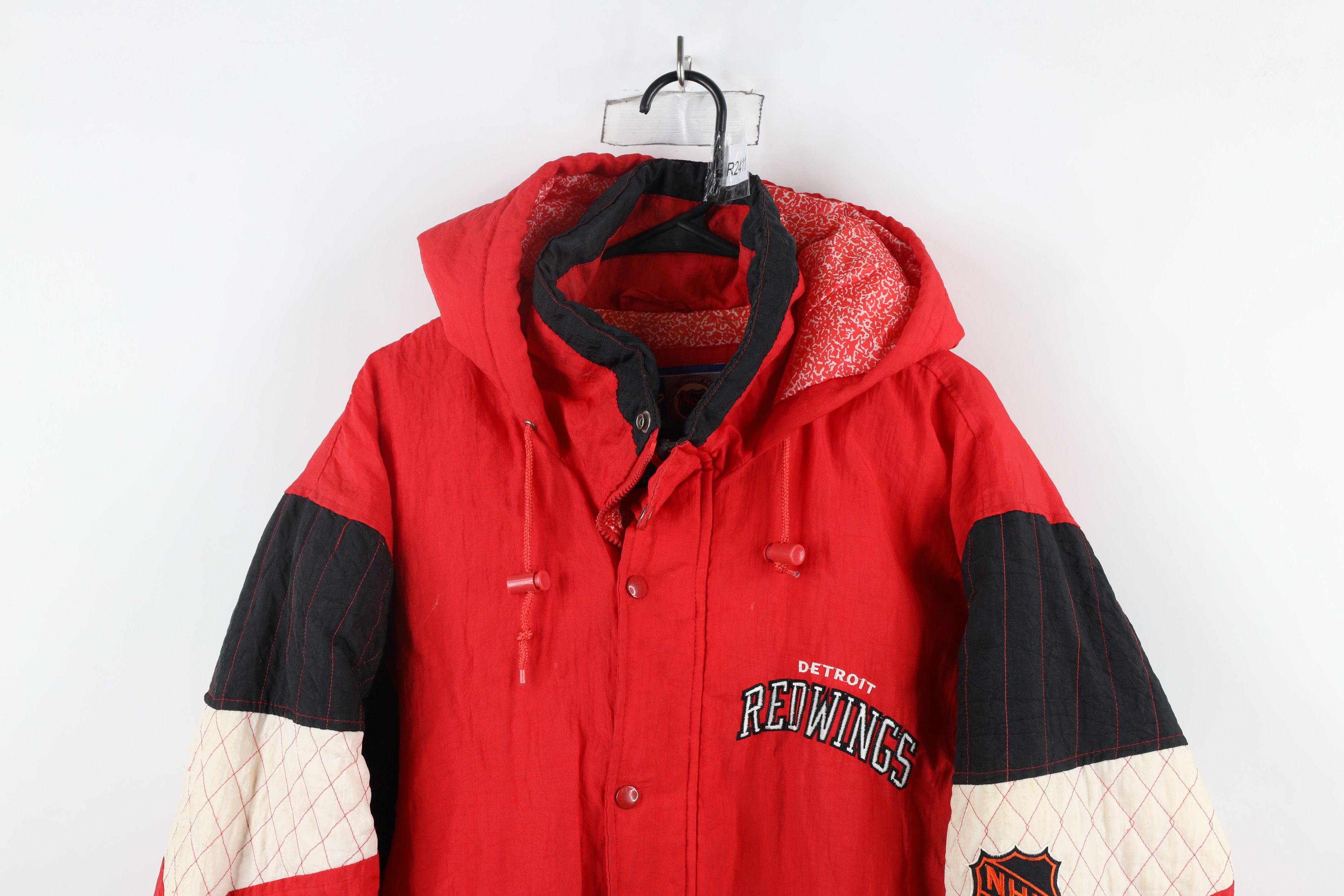 Starter × Vintage Vintage 90s Starter Detroit Red Wings Hockey Hooded Jacket Size US L / EU 52-54 / 3 - 2 Thumbnail