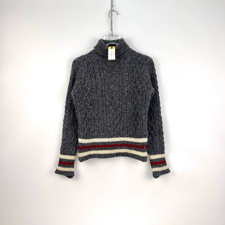 Thom Browne Thom Browne Size 1Floral GRAY CLASSIC LOGO WOOL turtleneck Size US S / EU 44-46 / 1 - 3 Thumbnail
