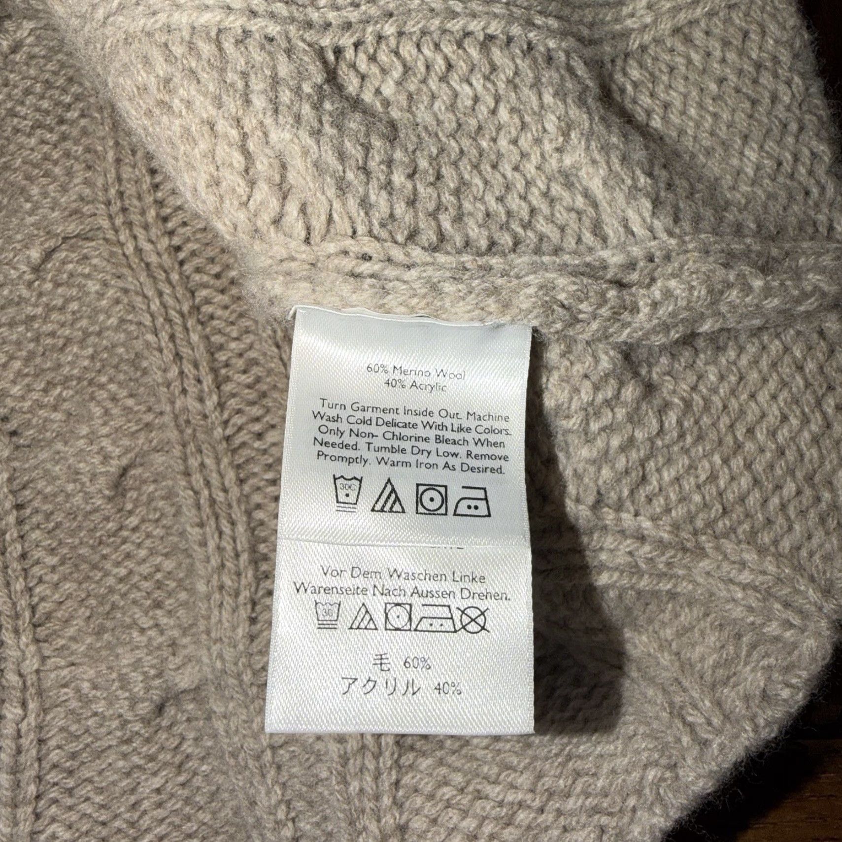Eddie Bauer VINTAGE Eddie Bauer Cardigan Sweater Women’s Medium Wool Blend Cable Knit Y2K Size M / US 6-8 / IT 42-44 - 5 Thumbnail