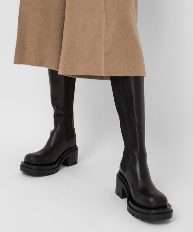 Bottega Veneta o1y0725 Square Heel Boots in Black Size US 10 / IT 40 - 5 Thumbnail