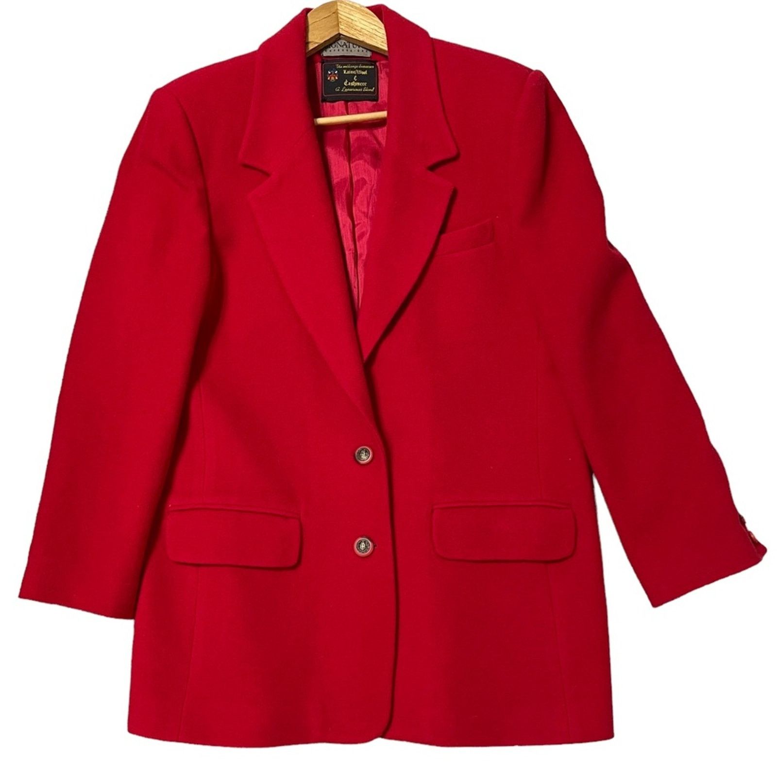 Other Signature Expressions Wool Cashmere Blend Blazer Jacket Size L / US 10 / IT 46 - 1 Thumbnail