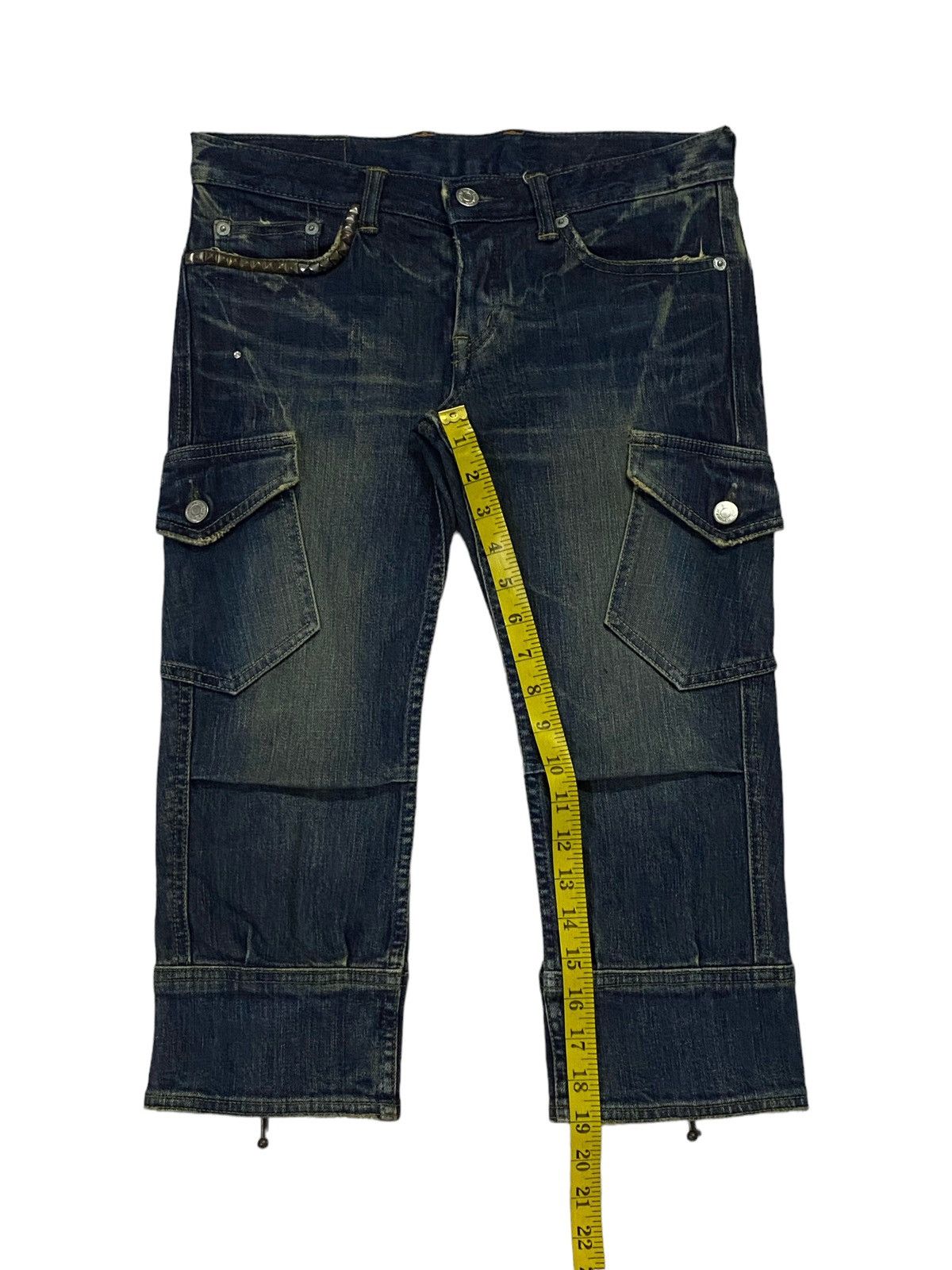 Hysteric Glamour Hysteric Glamour Strechable 3 Quarters Cargo Jeans Size 28" / US 6 / IT 42 - 7 Thumbnail