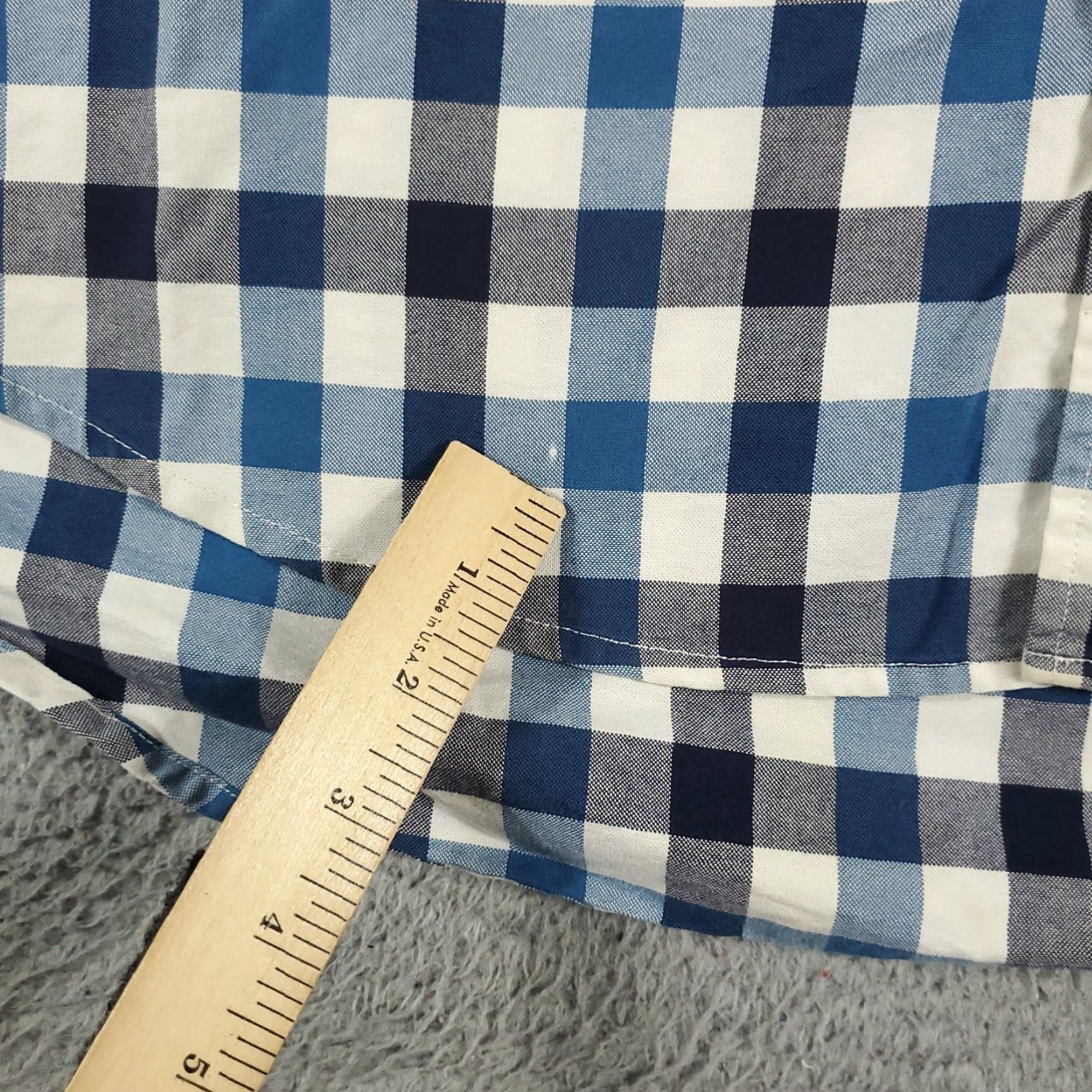 Tommy Hilfiger VINTAGE Tommy Hilfiger Shirt Mens XL Blue Check Casual Button Up Long Sleeve Size US XL / EU 56 / 4 - 3 Thumbnail