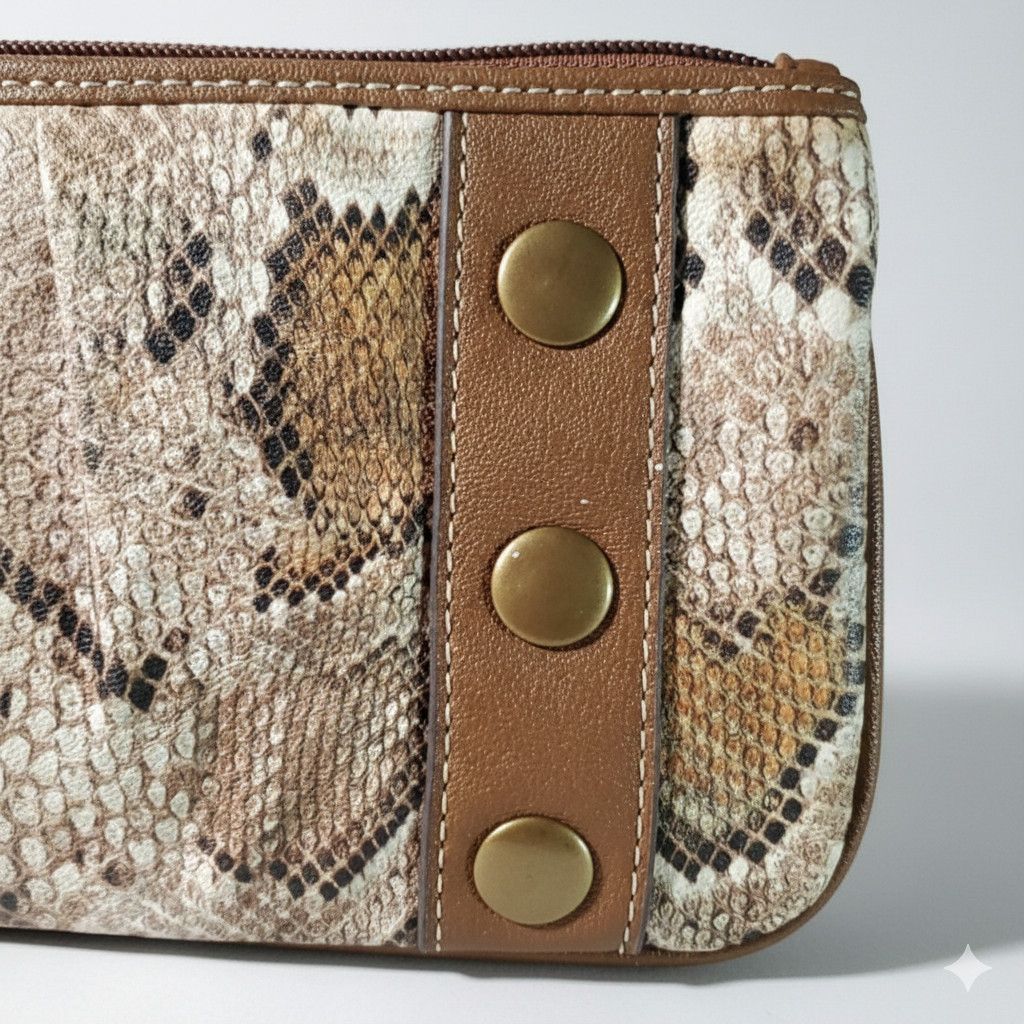 XOXO XOXO 10.5x4.5" Wristlet Purse NEW Snake Print Vegan Leather Size ONE SIZE - 4 Thumbnail