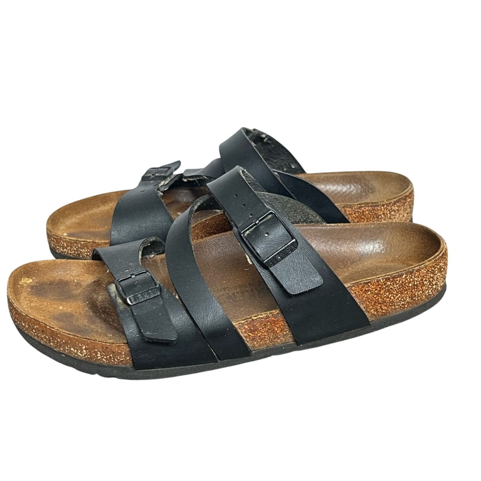 Birkenstock Birkenstock Franca EU 39 US 8/8.5 Oiled Leather Black Suede Size US 8 / IT 38 - 1 Thumbnail