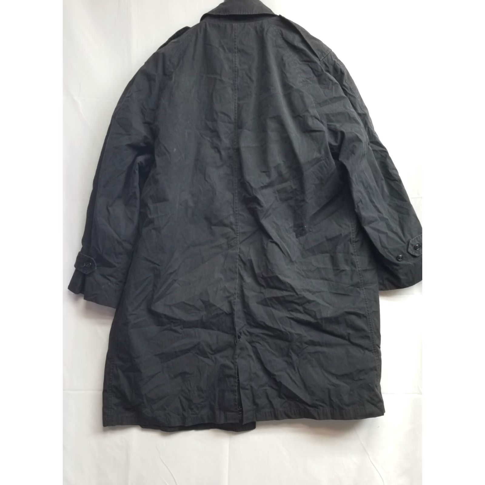 Vintage VINTAGE Defense Logistics Agency Trench Coat 44S Black Coat Mens Navy Quarterdeck Collection Workwear Size US S / EU 44-46 / 1 - 2 Thumbnail